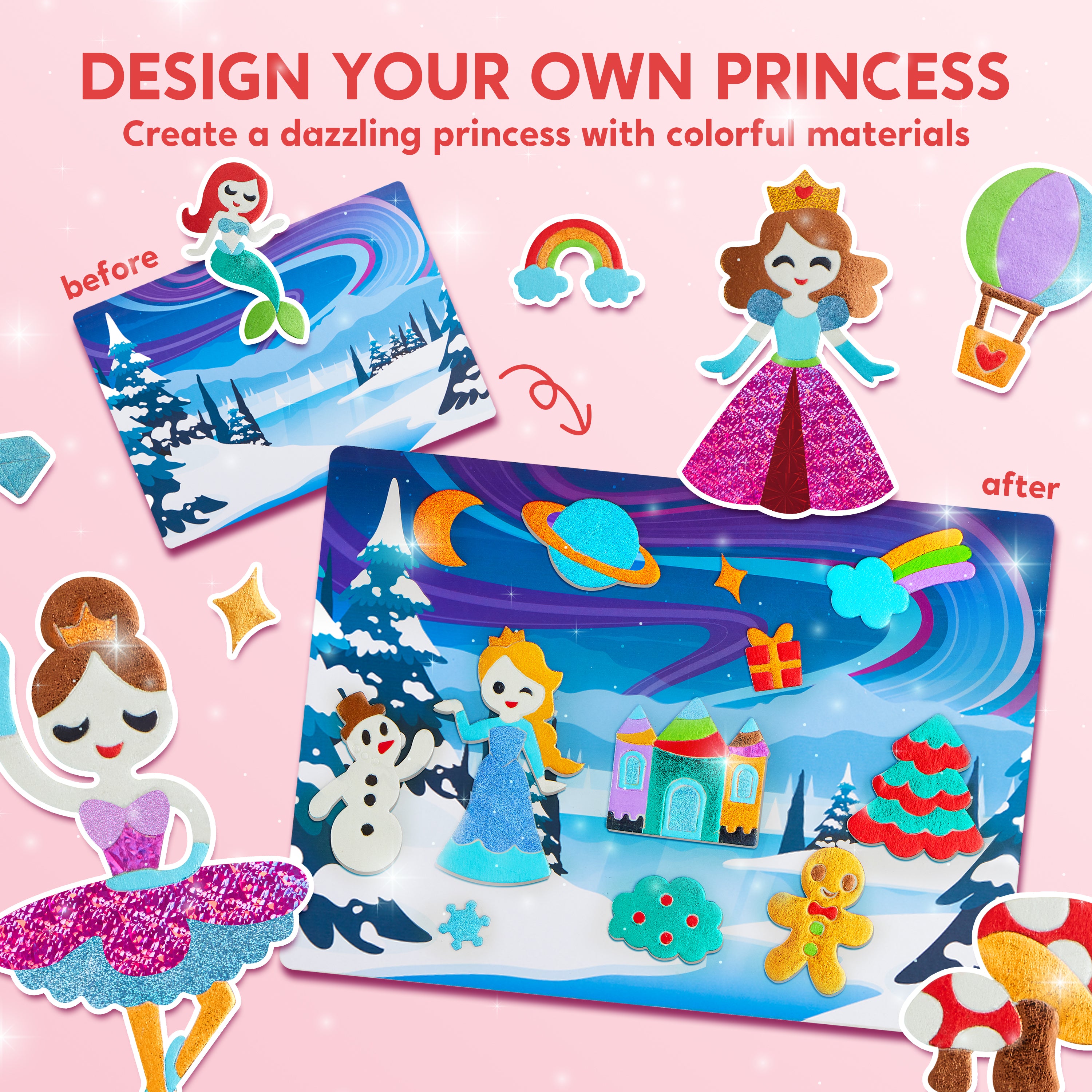 Klever Kits Mess-Free Foil Art Craft Kit for Kids Age 4+