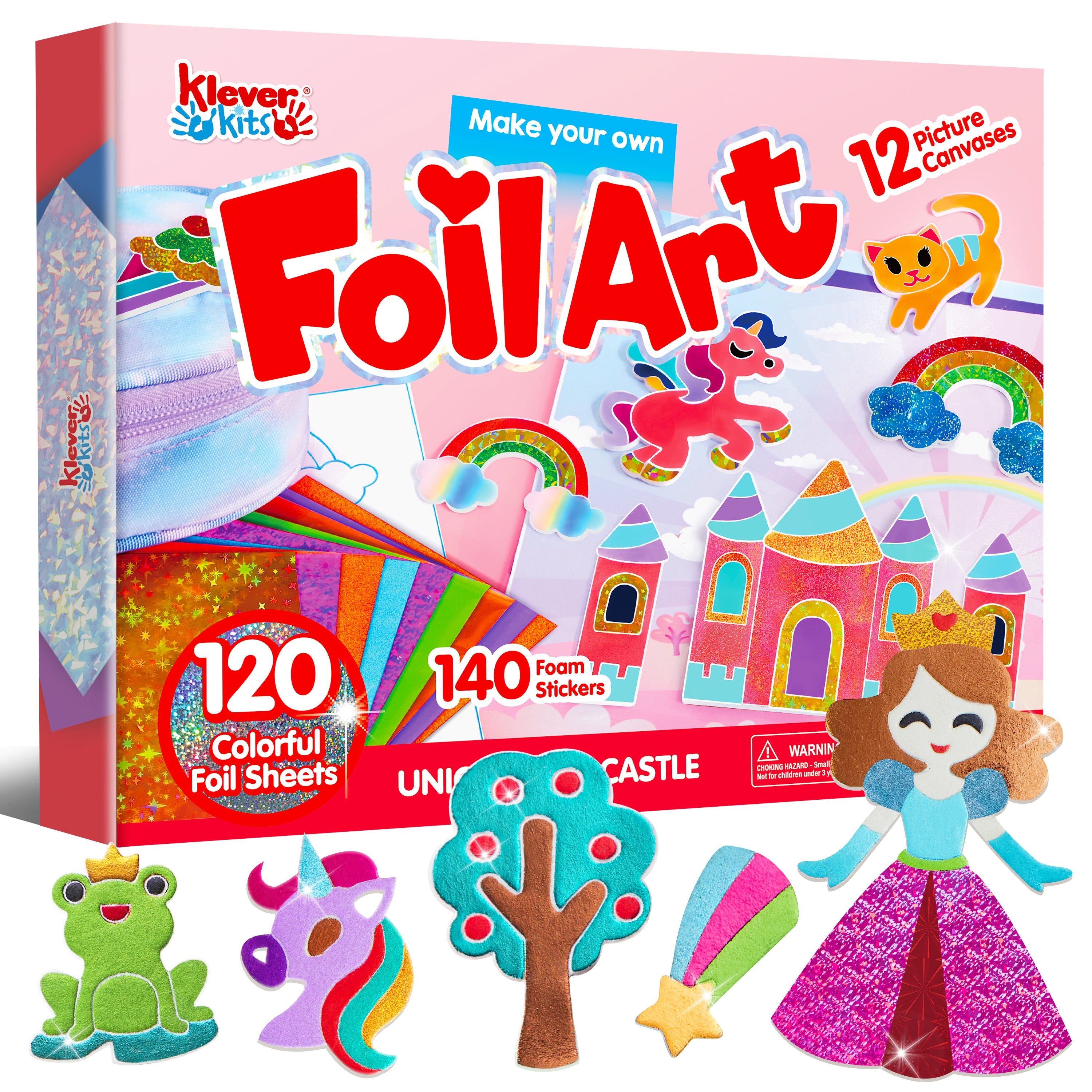 Klever Kits Mess-Free Foil Art Craft Kit for Kids Age 4+