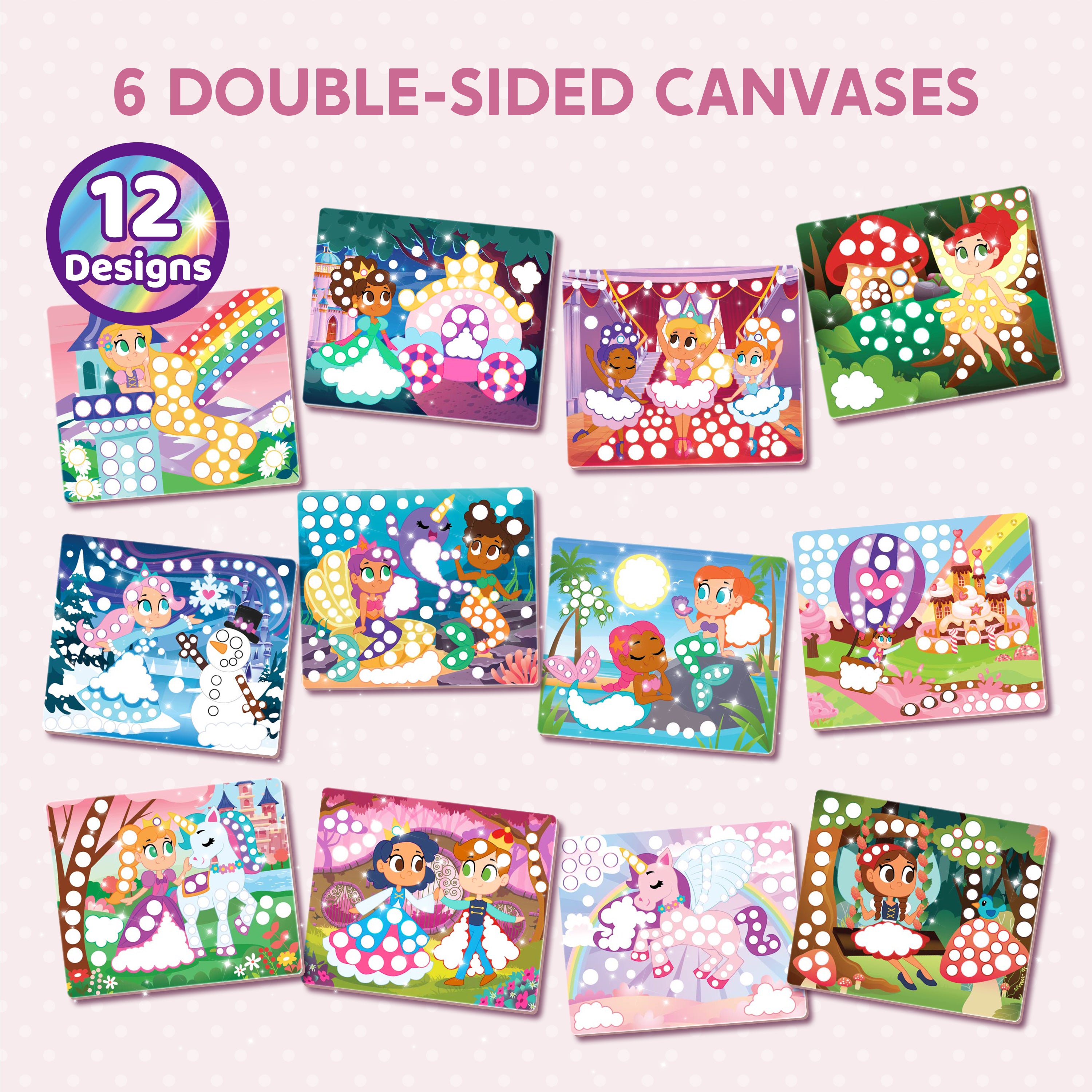 Klever Kits Princess & Unicorn Dot Art Kit Ages 3-7