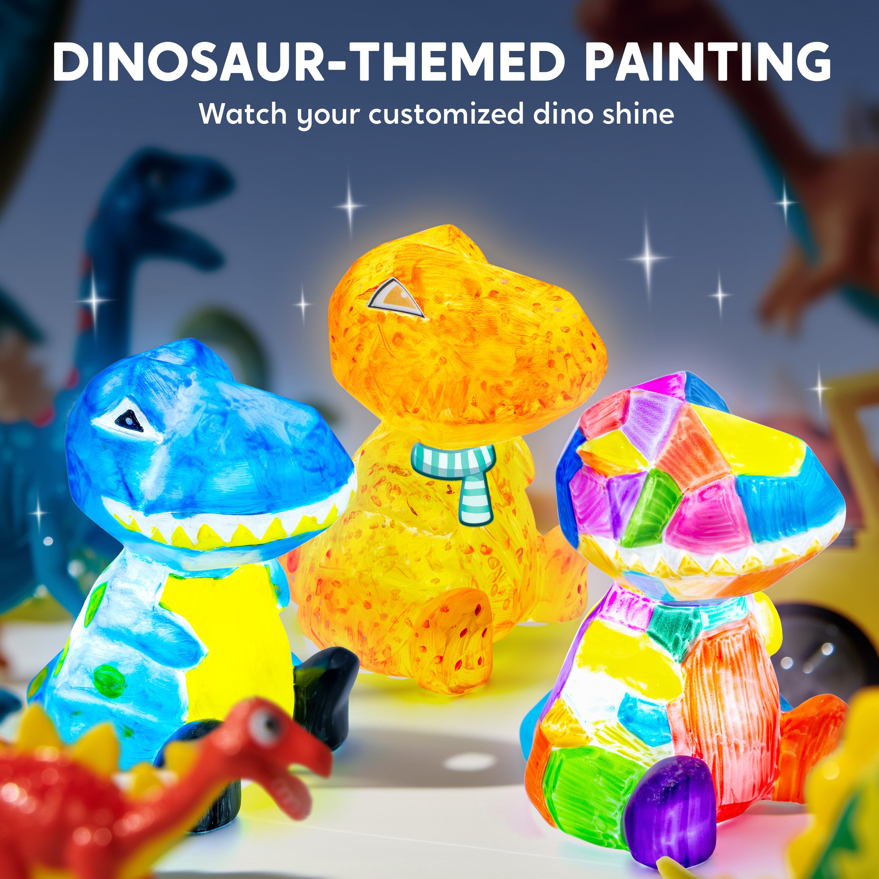 Klever Kits Paint-Your-Own Dinosaur Night Light