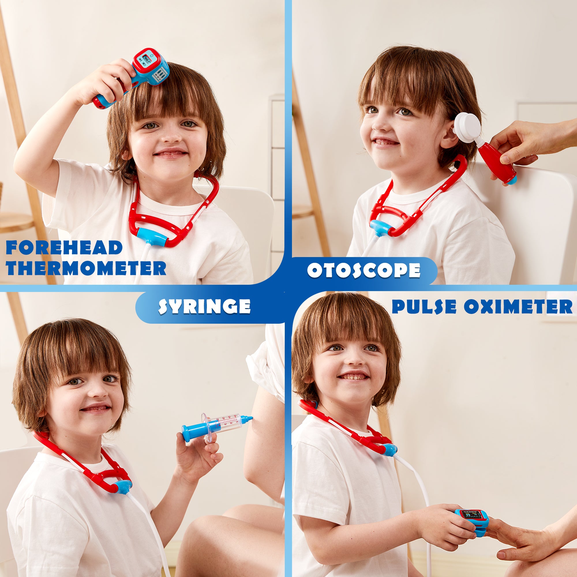 Play-Act Pretend Doctor Medical Playset with Bag (16 Pcs)
