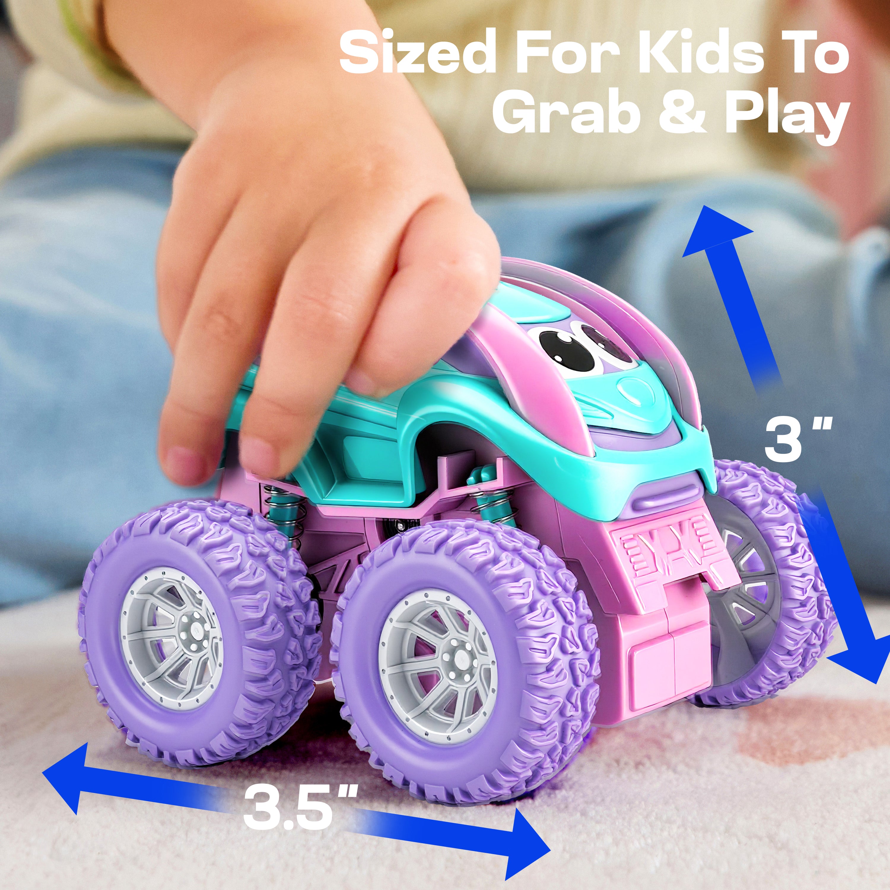 VROOMIX Friction Powered Monster Truck Toy Set for Girls