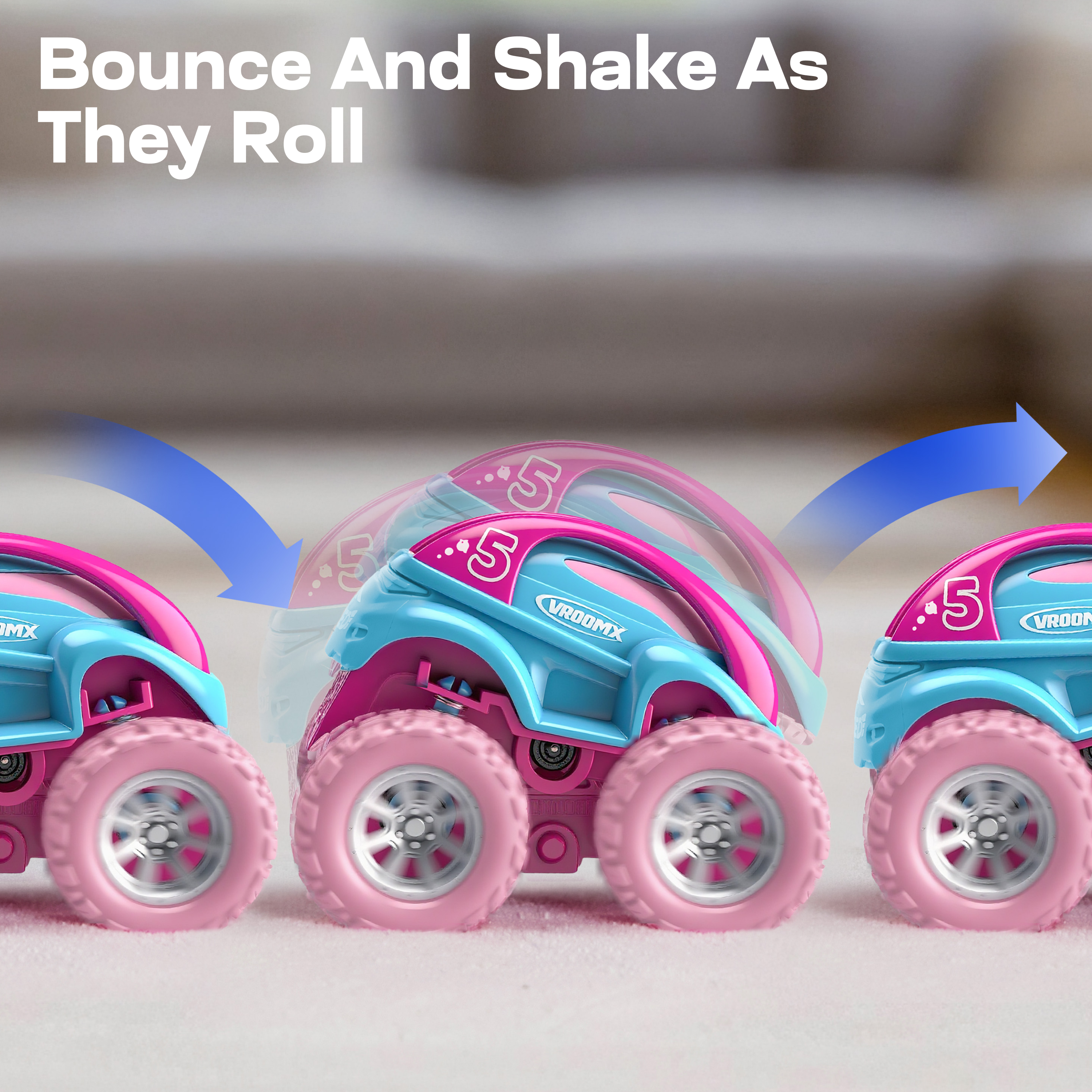 VROOMIX Friction Powered Monster Truck Toy Set for Girls