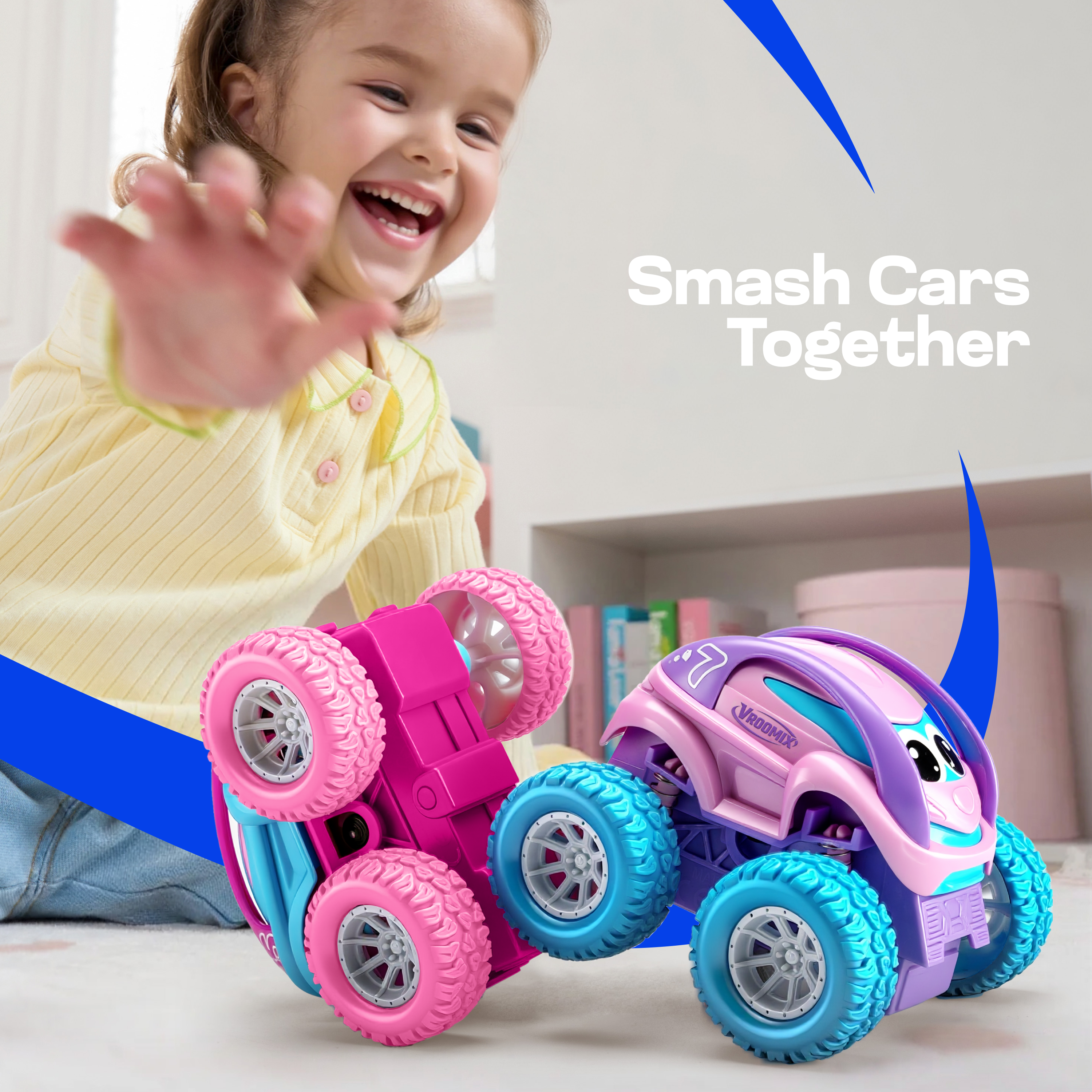 VROOMIX Friction Powered Monster Truck Toy Set for Girls