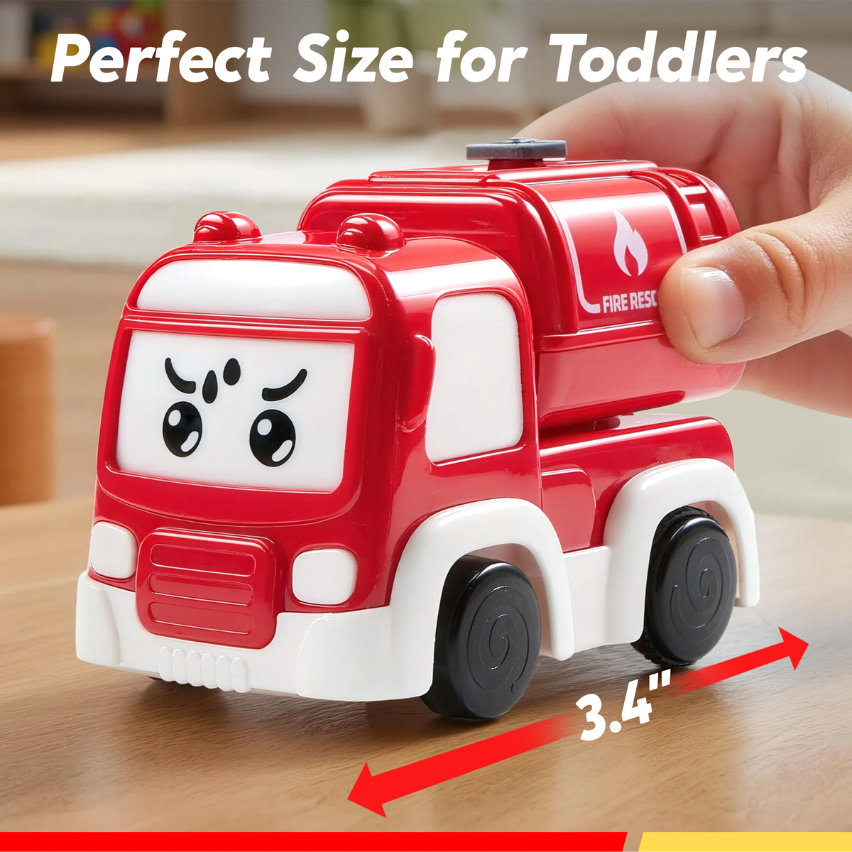 VROOMIX 4-in-1 City Transport Carrier Truck Toy Set for Toddlers