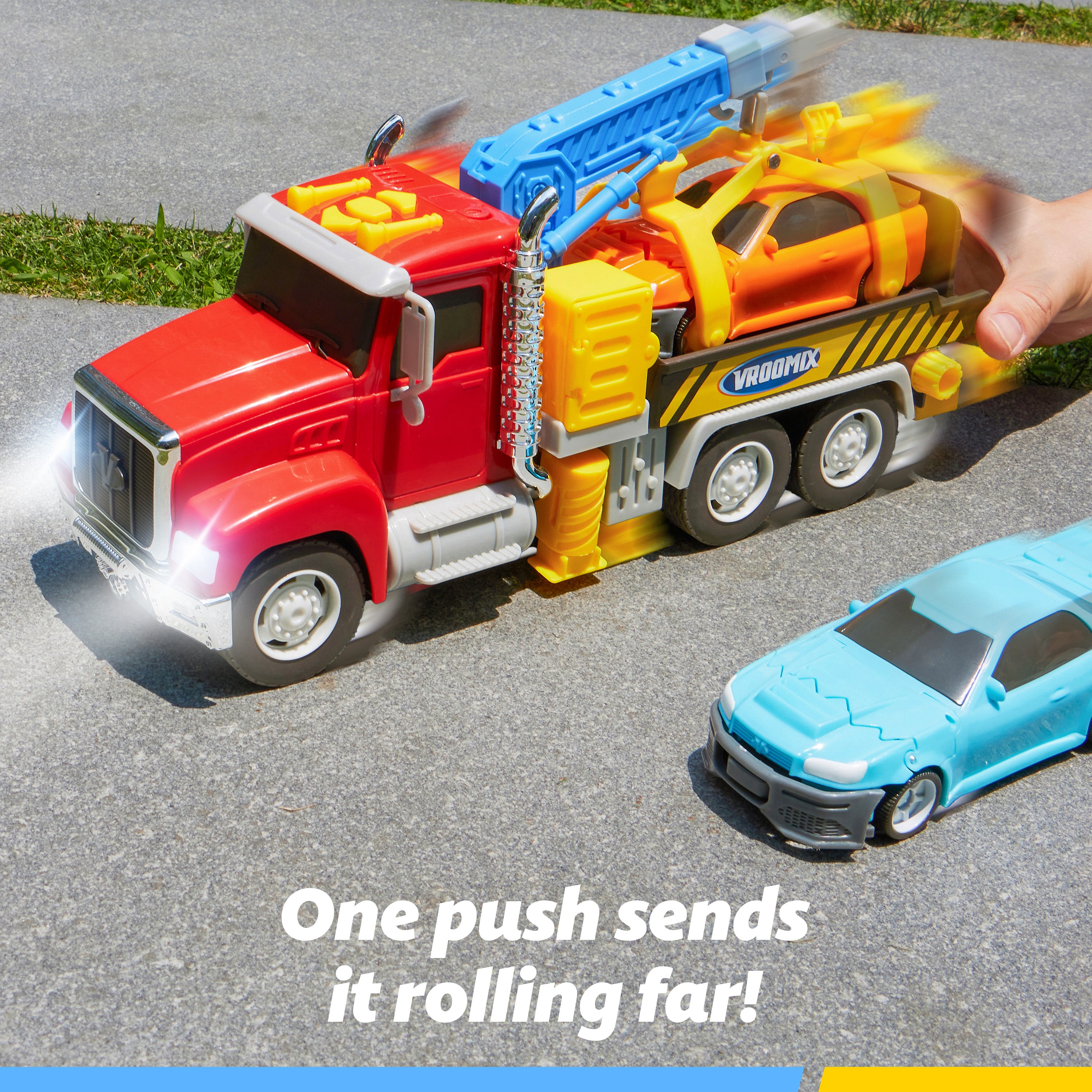 VROOMIX Tow Truck Toy Set with Lights & Sounds Age 3+
