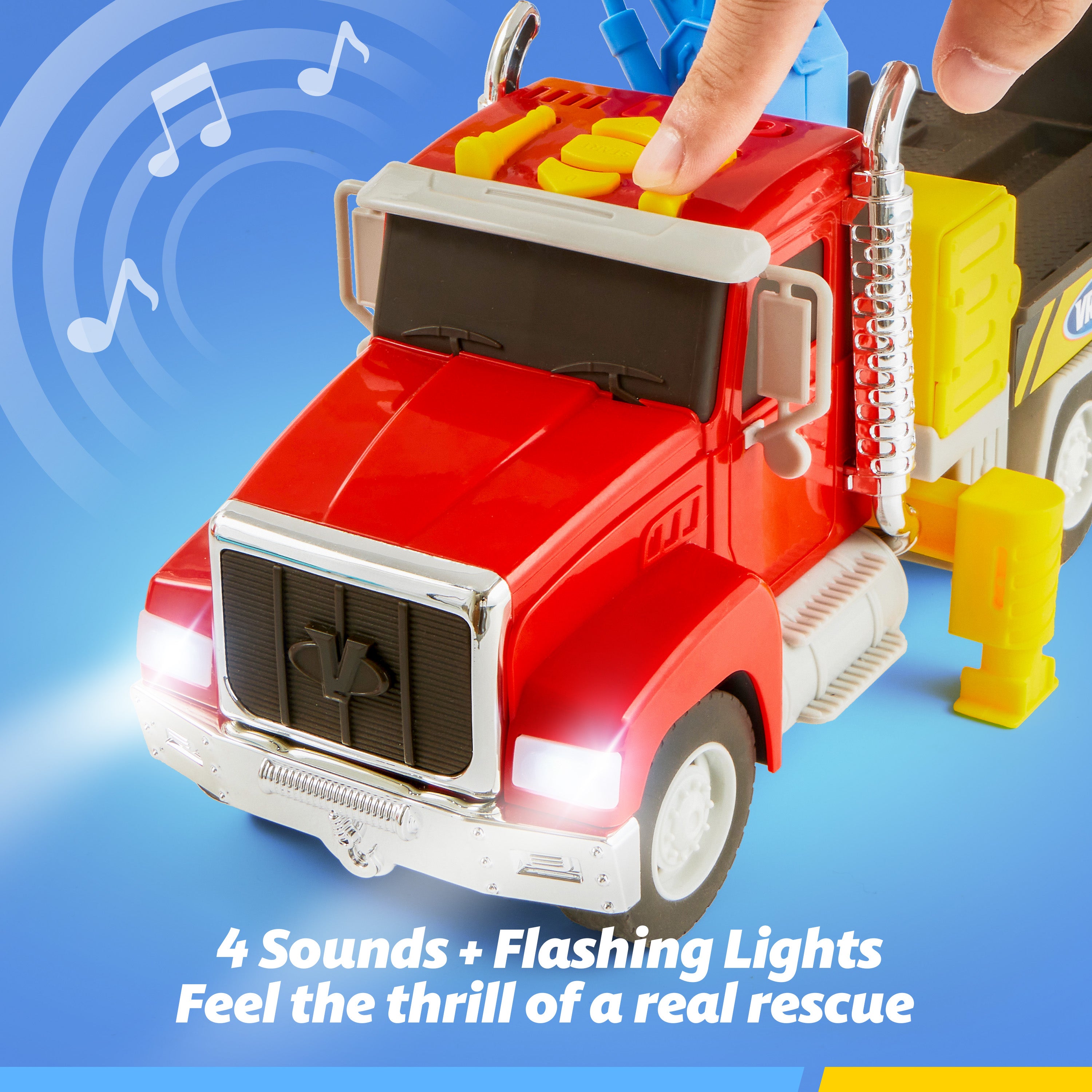 VROOMIX Tow Truck Toy Set with Lights & Sounds Age 3+