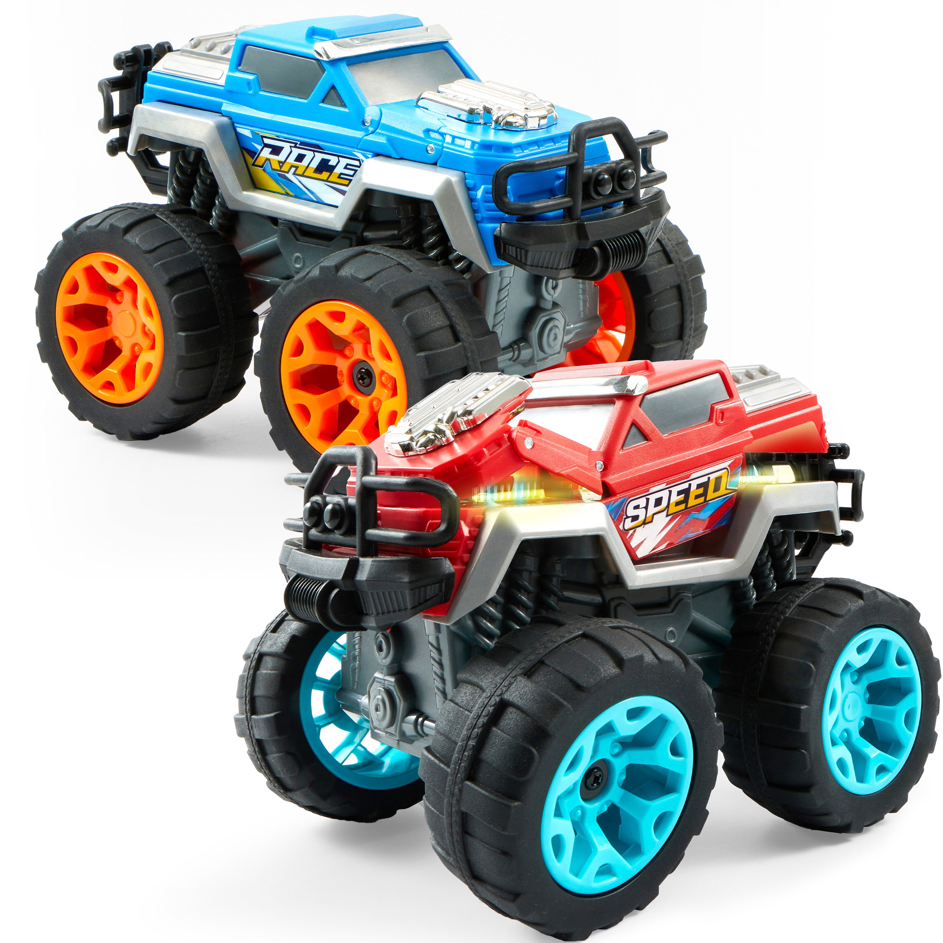 VROOMIX Crash & Smash Monster Truck Toy Set (2-Pack)