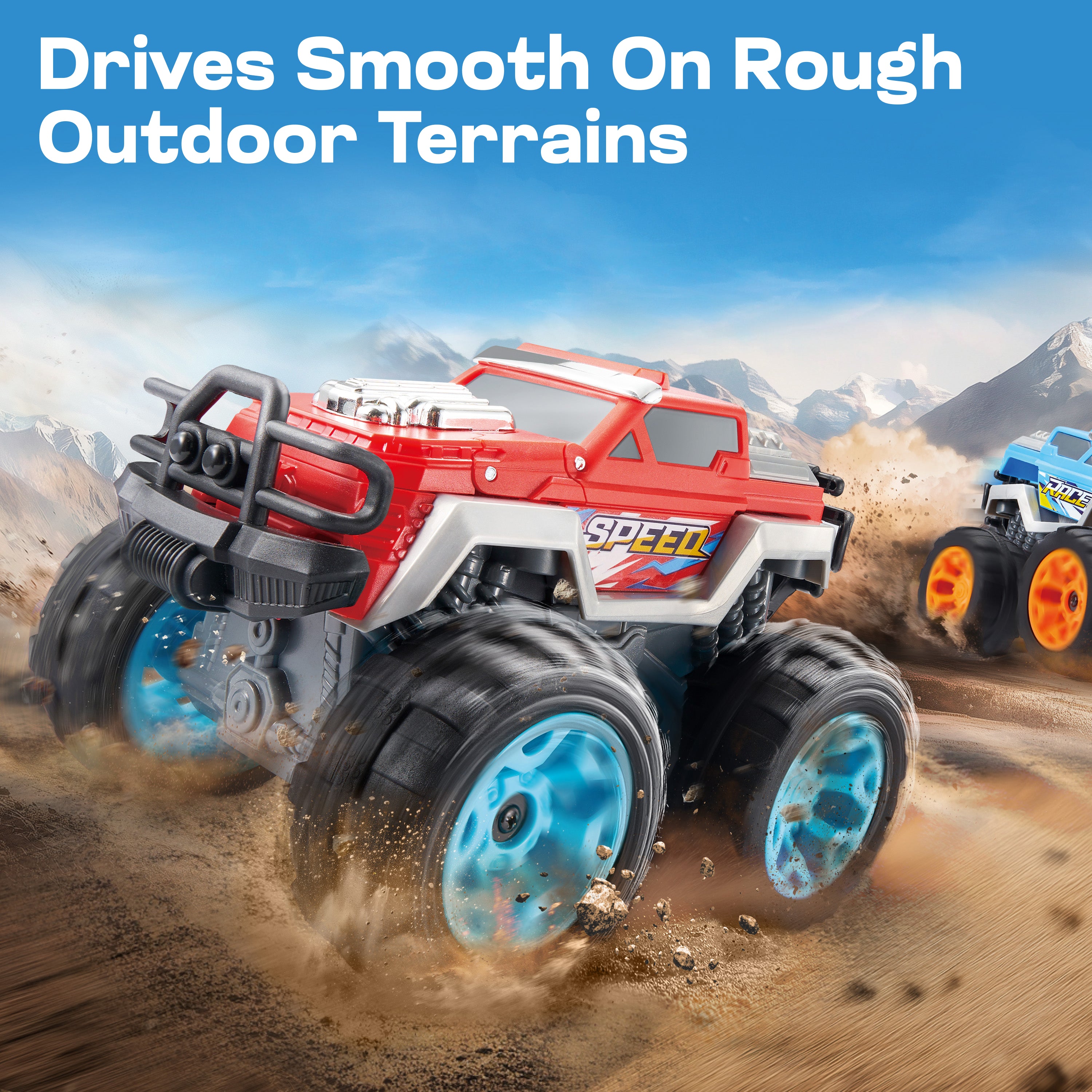VROOMIX Crash & Smash Monster Truck Toy Set (2-Pack)