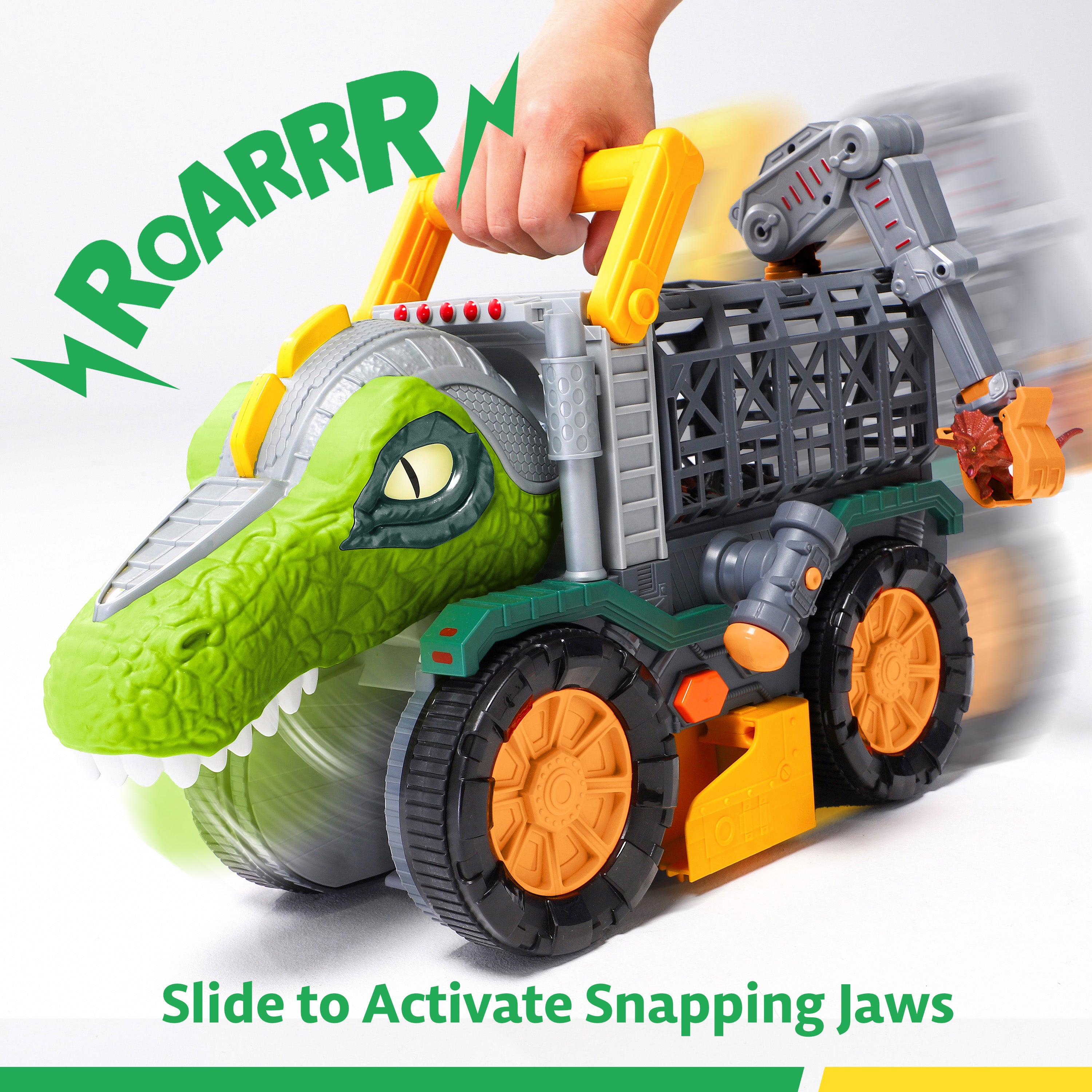 VROOMIX T-Rex Dinosaur Carrier Truck Playset with Dart Launcher
