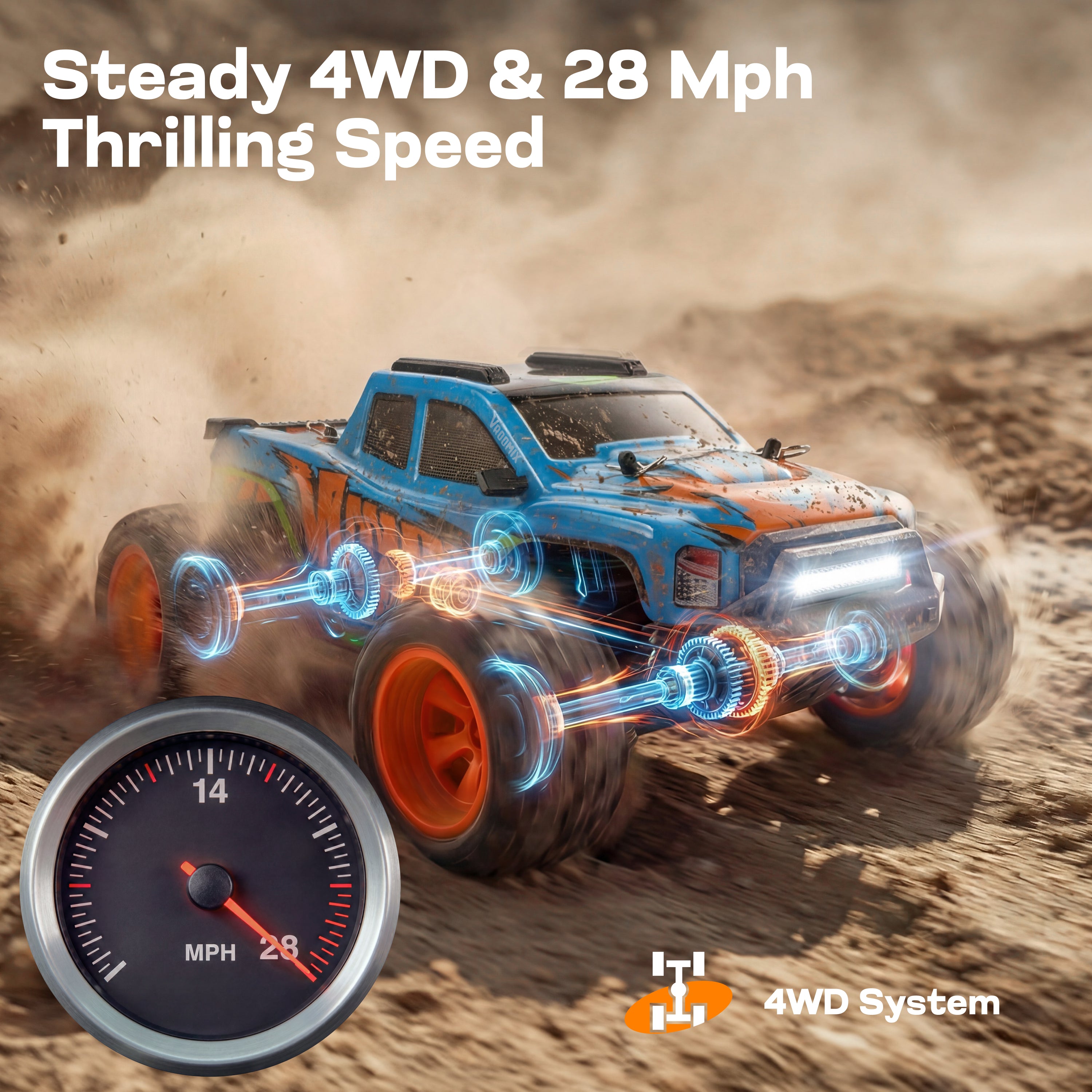 VROOMIX Remote Control Truck Toy