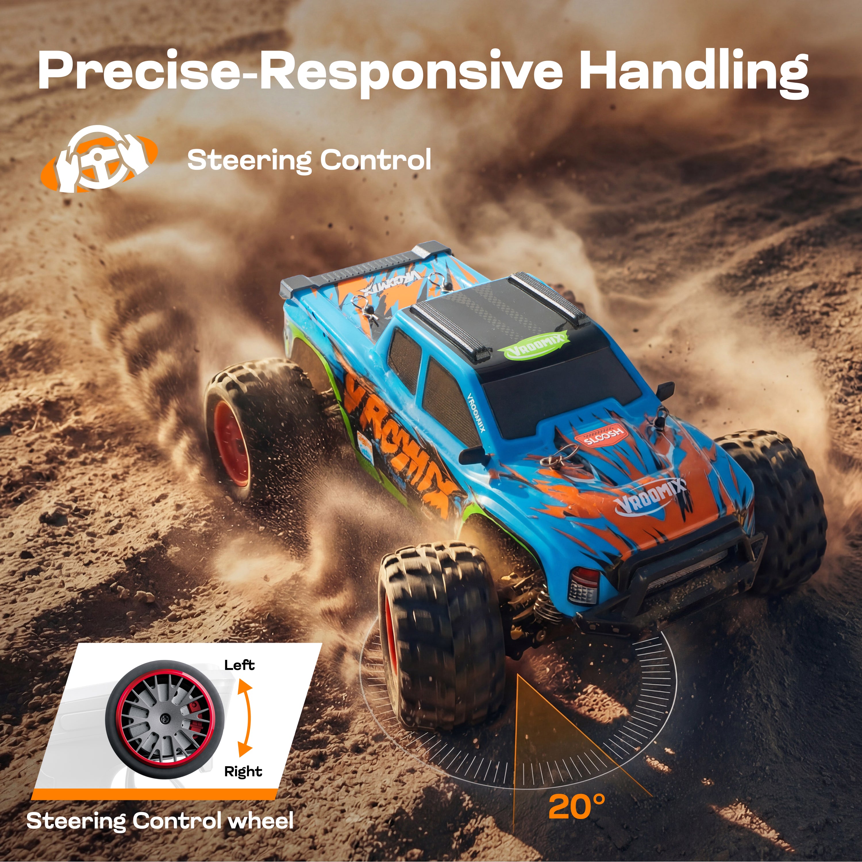 VROOMIX Remote Control Truck Toy