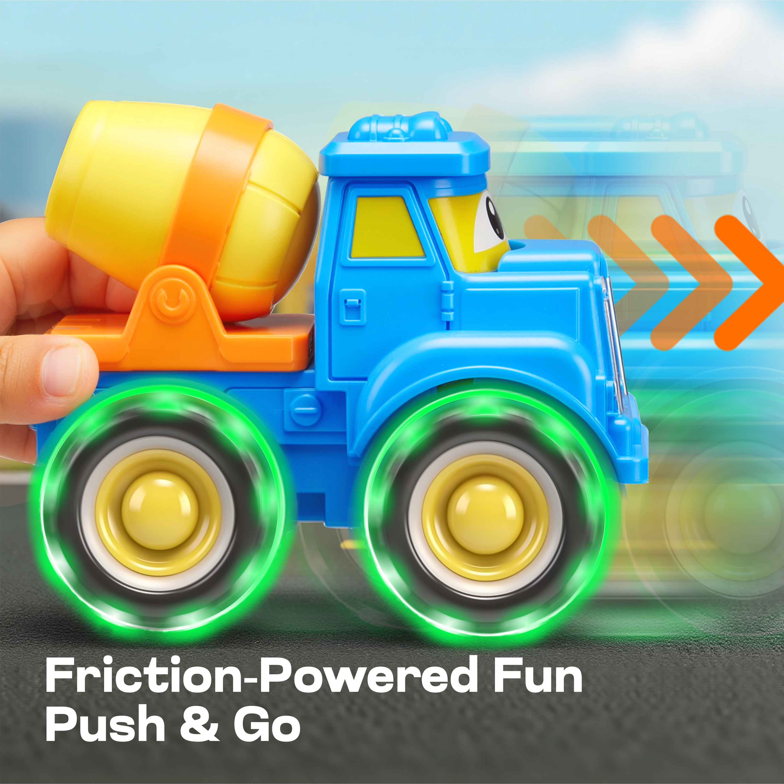 VROOMIX GlowRover 3 Pcs Construction Car Set