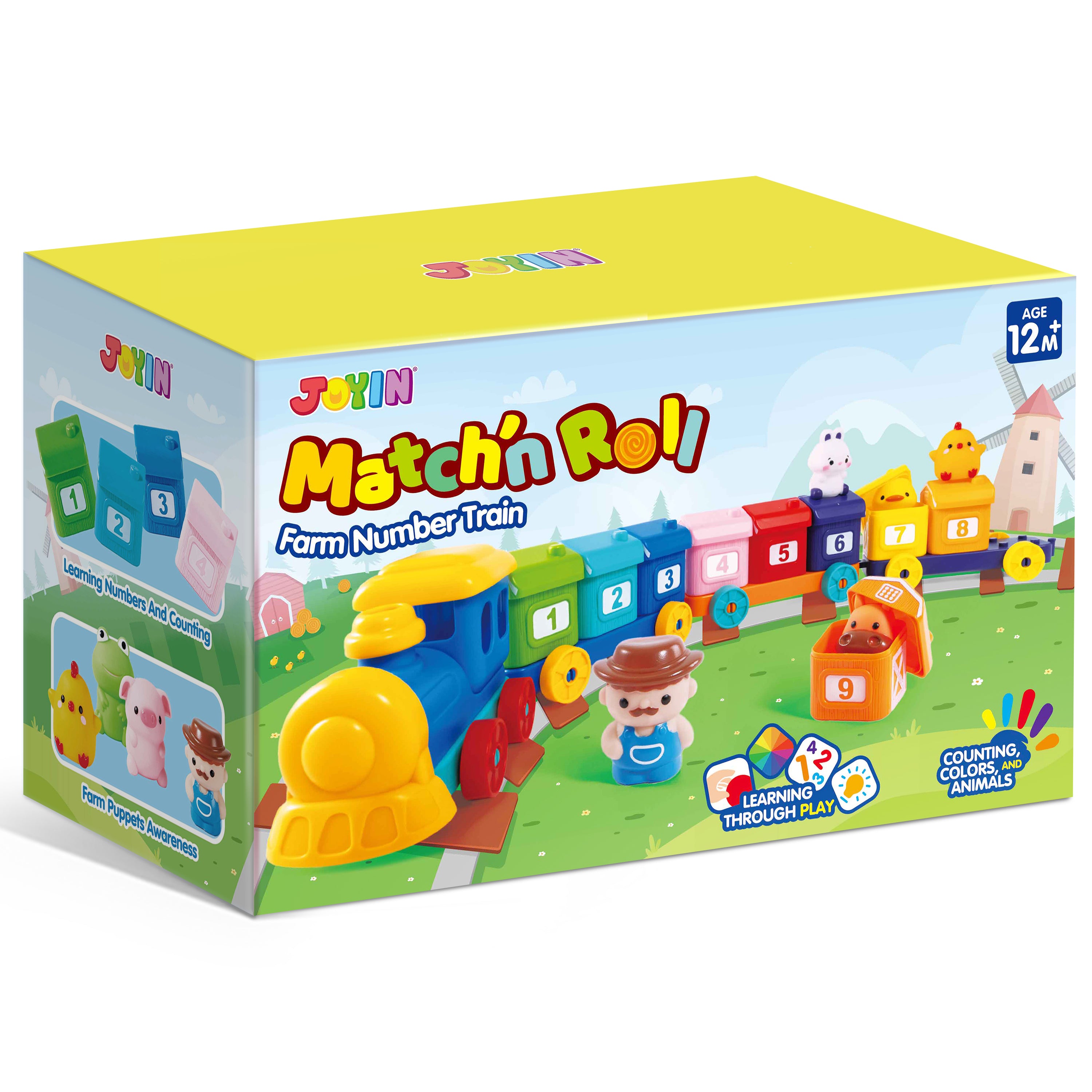 Play-Act Montessori Farm Train Sorting & Counting Toy