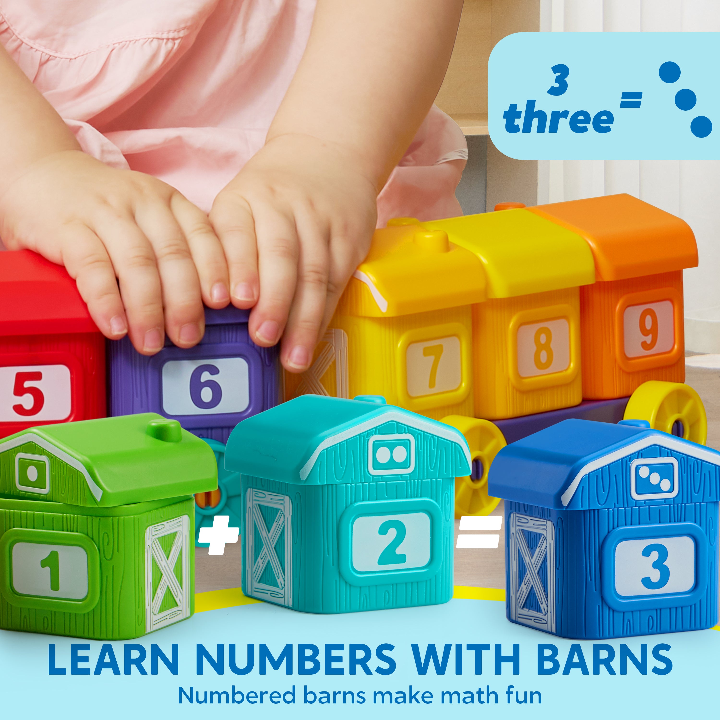 Play-Act Montessori Farm Train Sorting & Counting Toy