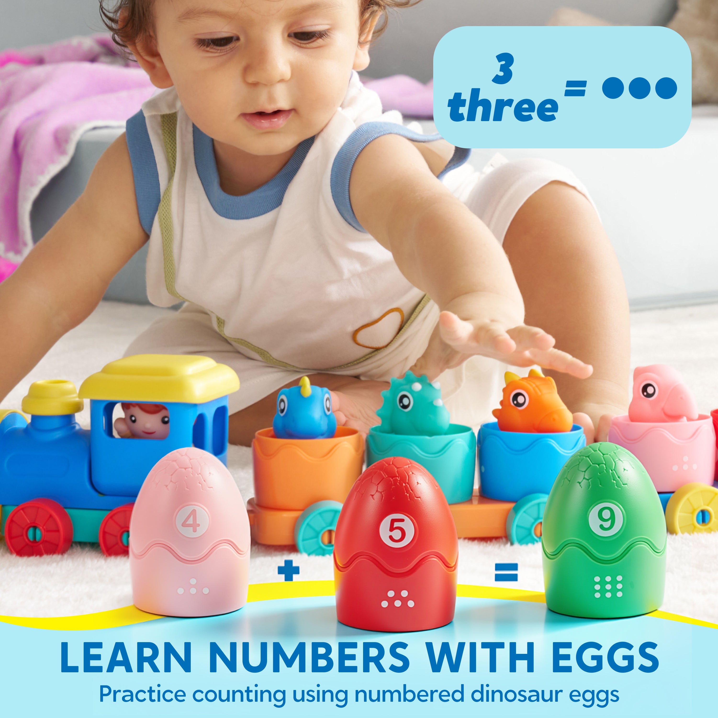 Play-Act Counting & Sorting Dinosaur Train for Toddlers