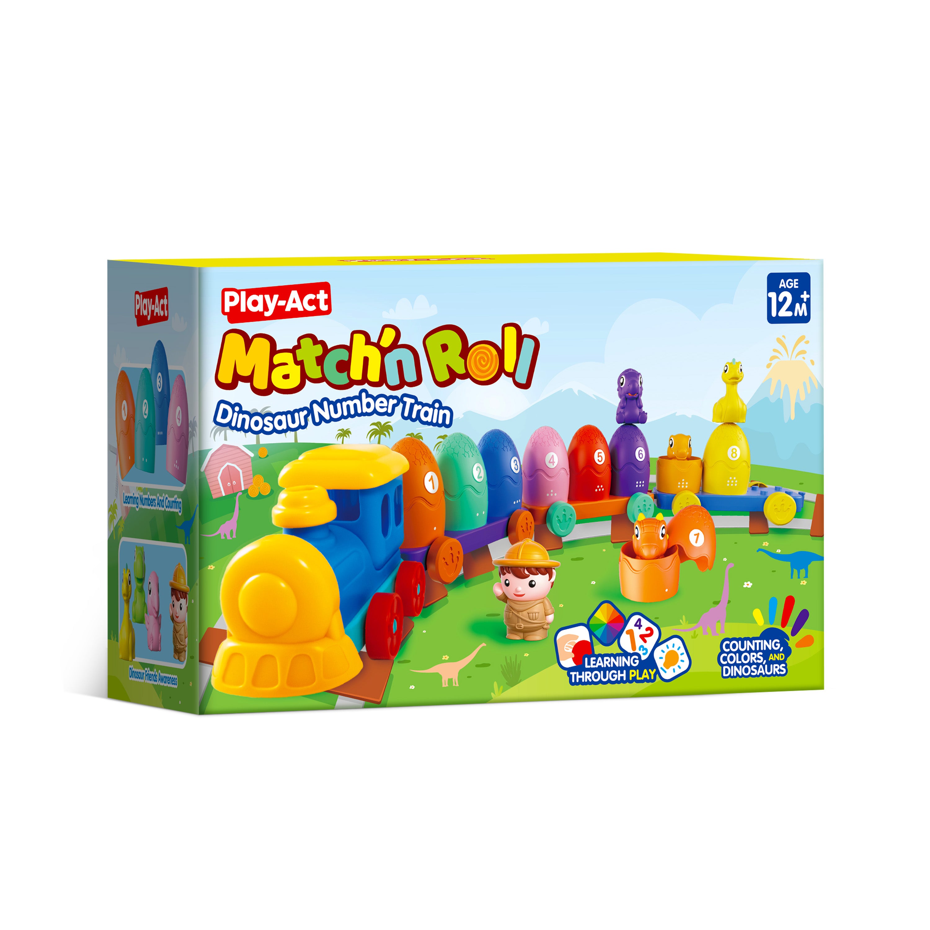 Play-Act Counting & Sorting Dinosaur Train for Toddlers
