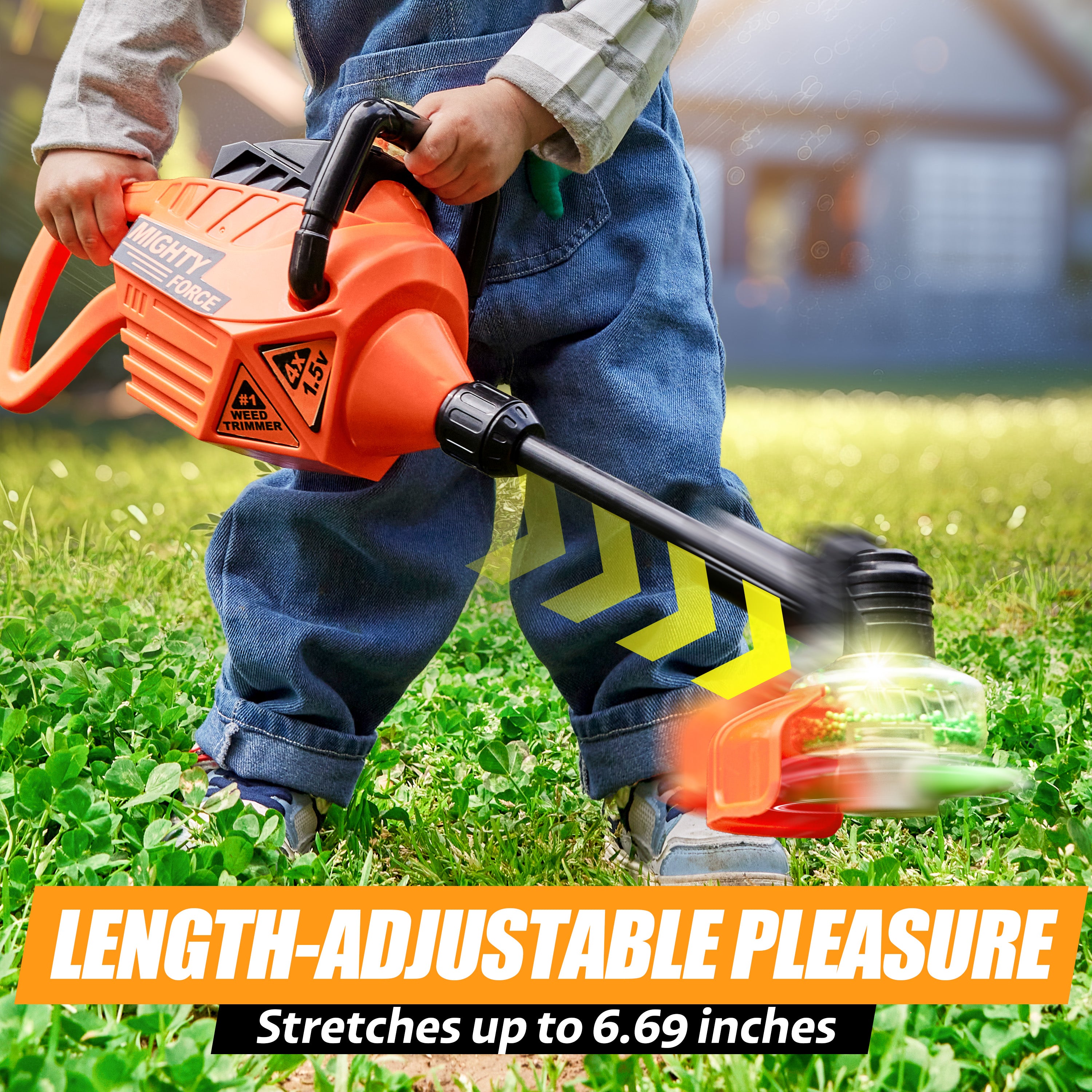 Play-Act Kids Electronic Gardening Weed Trimmer Toy with Lights & Sounds