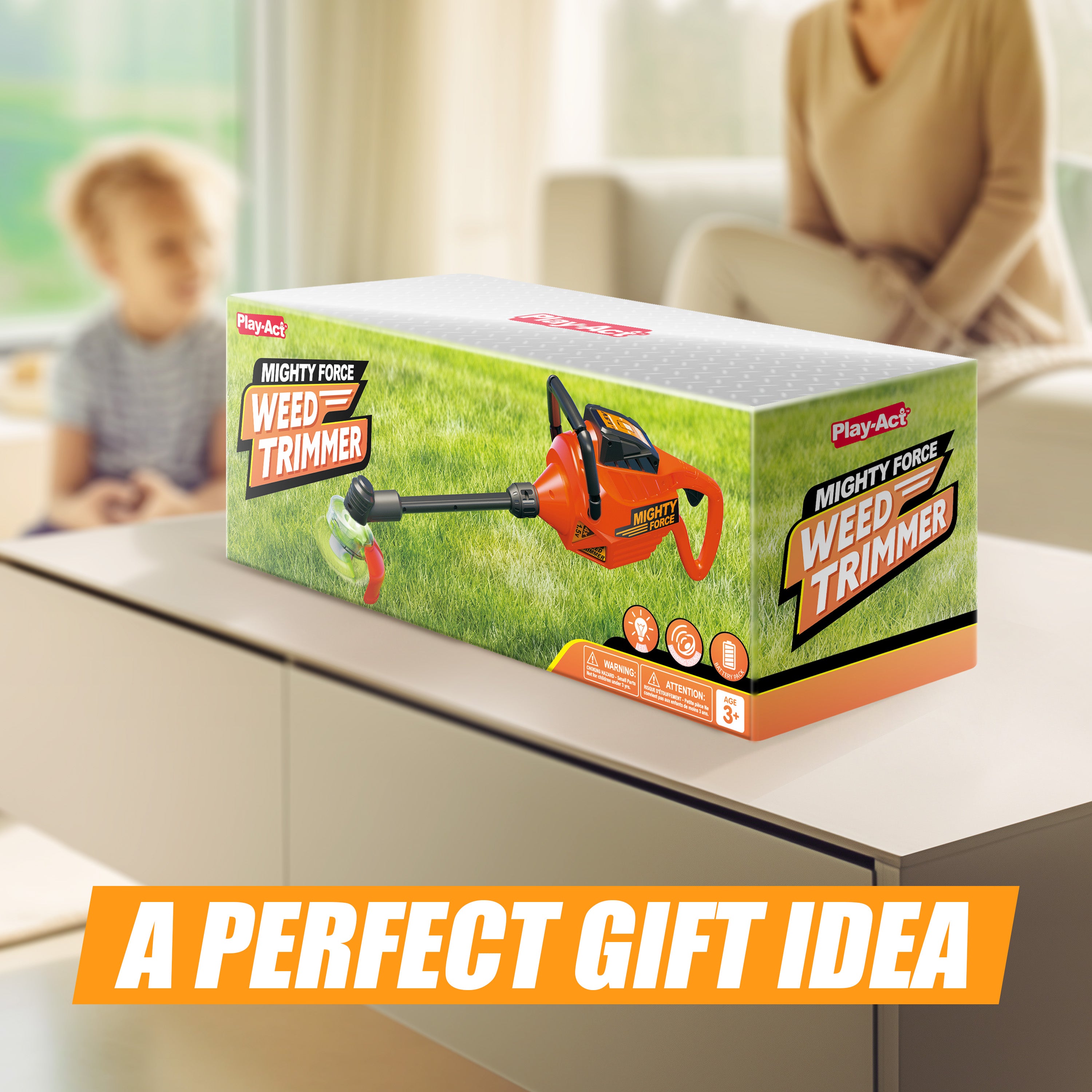 Play-Act Kids Electronic Gardening Weed Trimmer Toy with Lights & Sounds