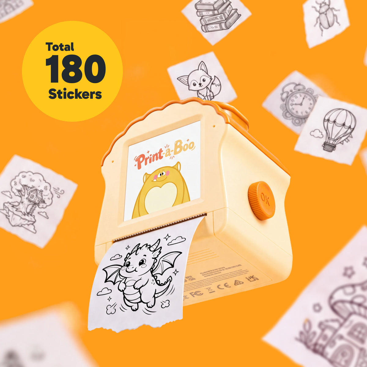 JOVA Print-a-Boo AI Sticker Printer - Custom Sticker Maker for Kids