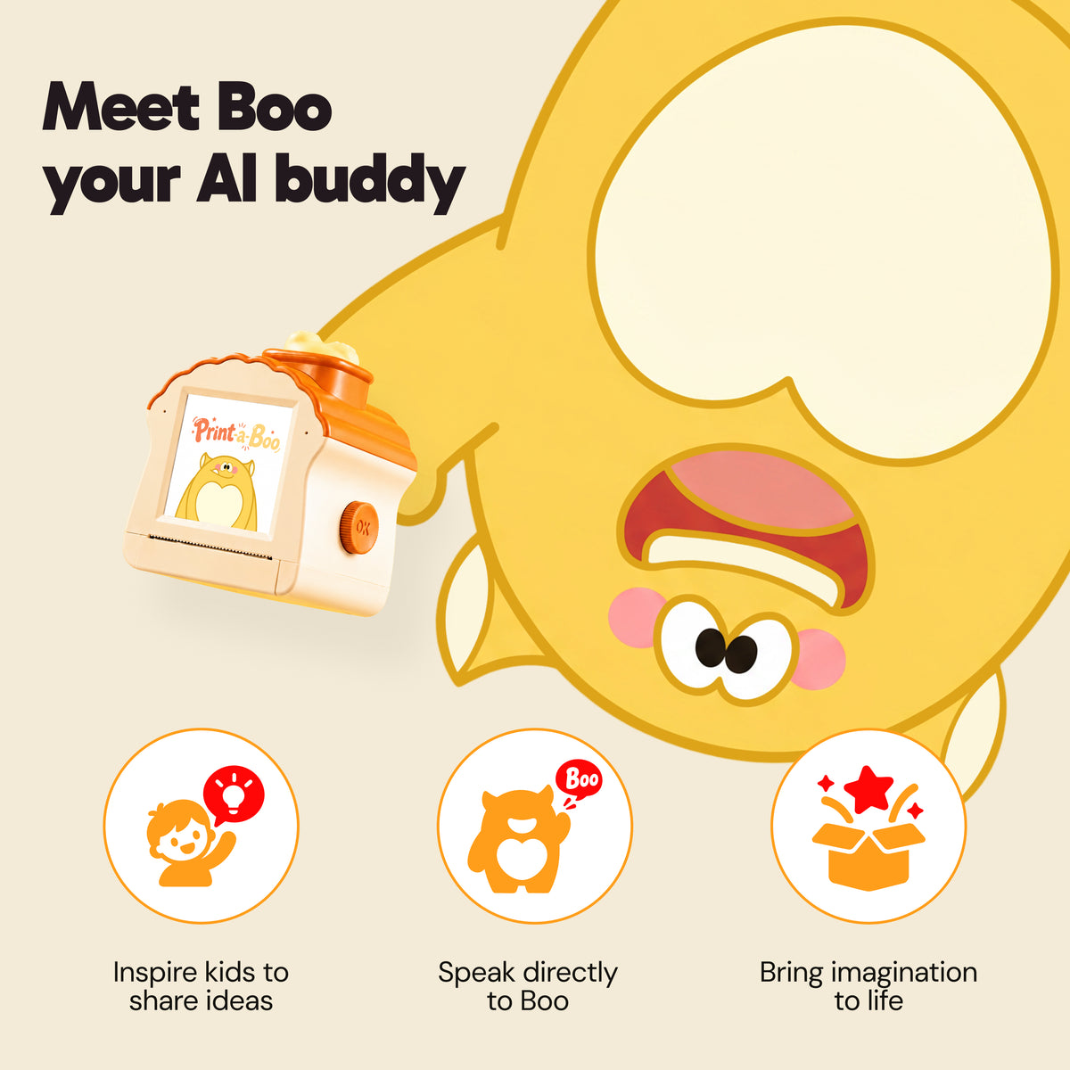 JOVA Print-a-Boo AI Sticker Printer - Custom Sticker Maker for Kids