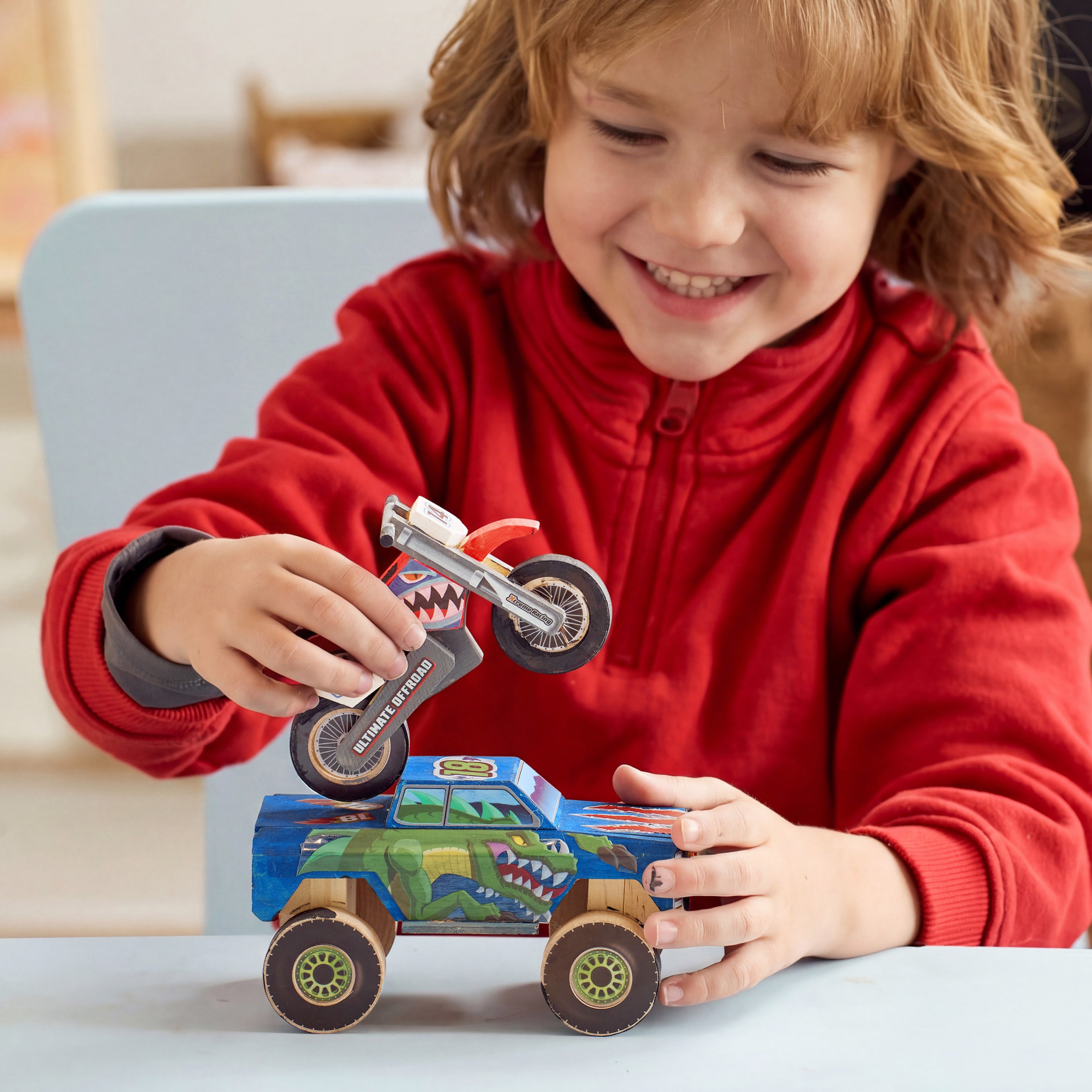 JOYIN Build & Paint Your Own Wooden Race Car Kit for Kids