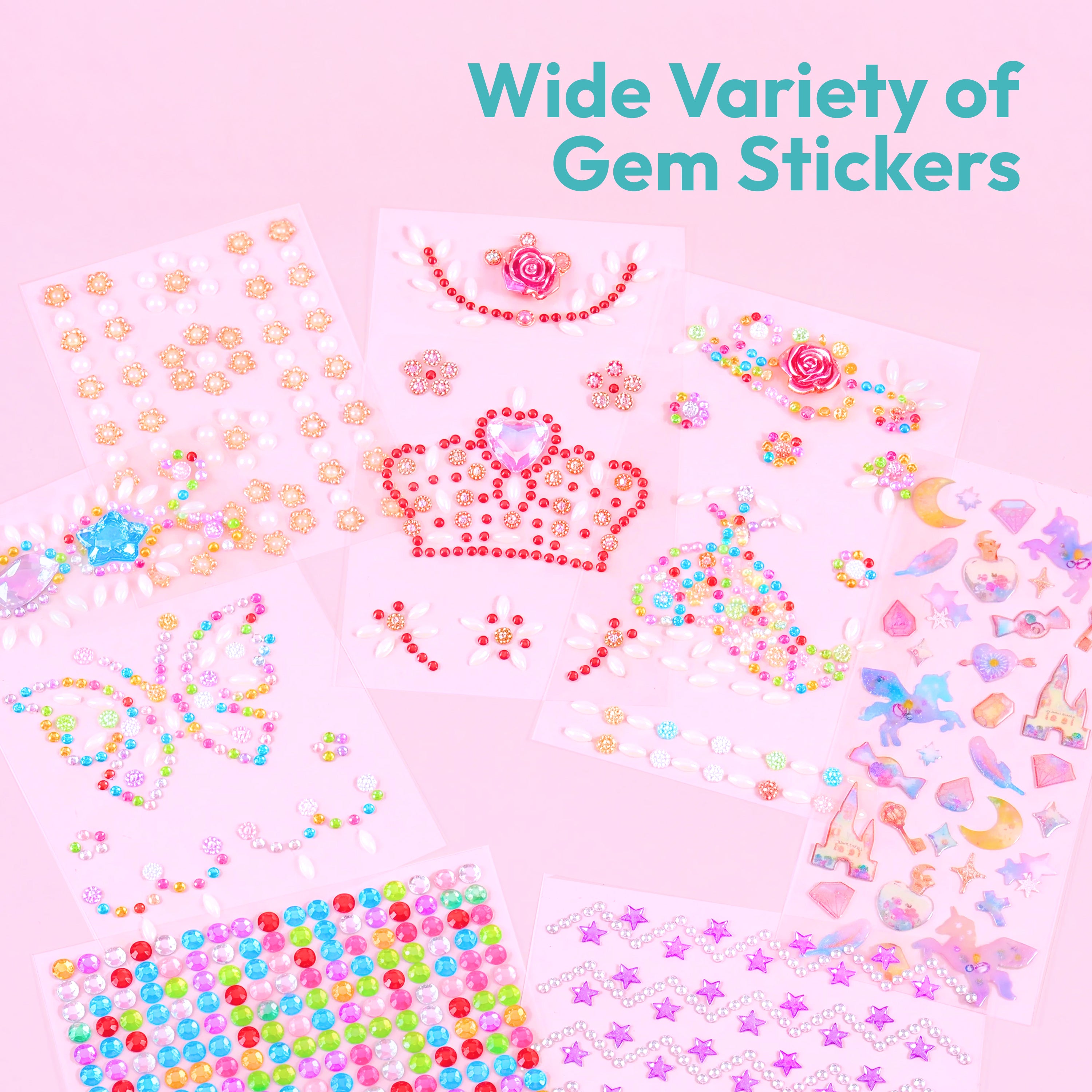 Klever Kits DIY Gem Art Sun Hat Kit for Girls Ages 6-12