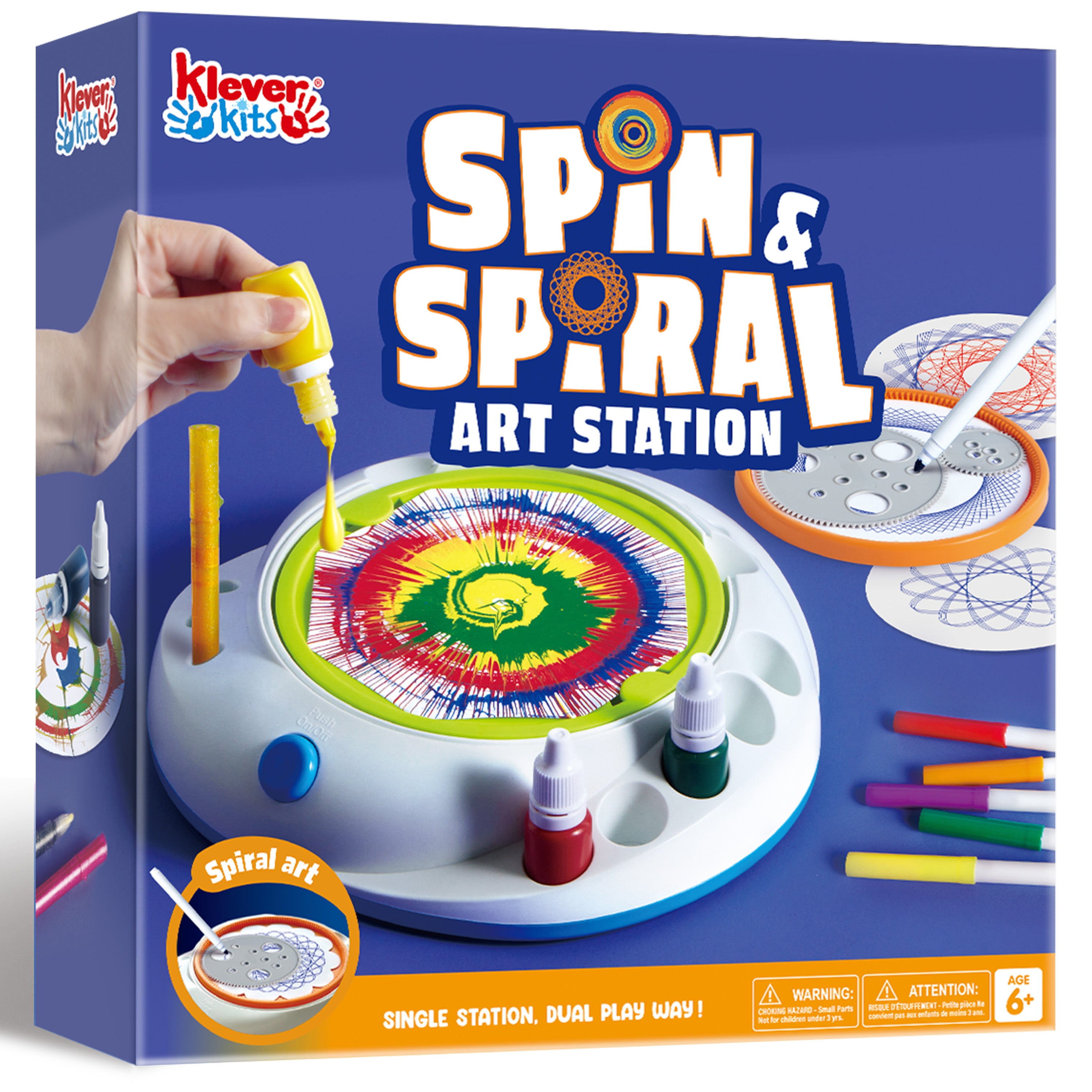 Klever Kits 2-in-1 Spin & Spiro Art Machine Kit Ages 6+