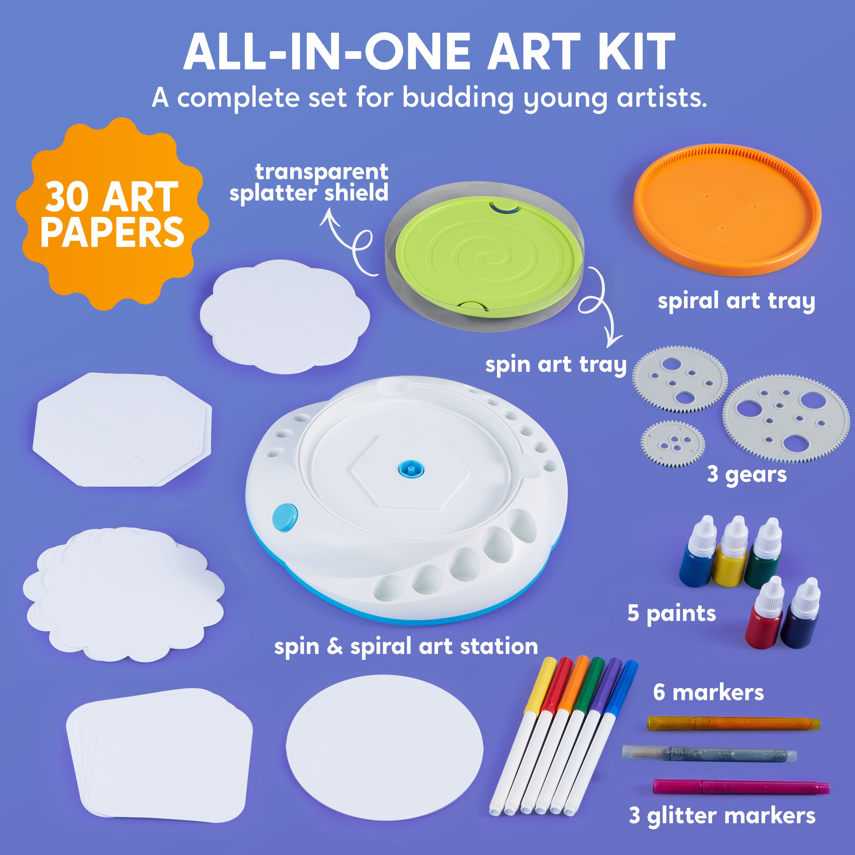Klever Kits 2-in-1 Spin & Spiro Art Machine Kit Ages 6+