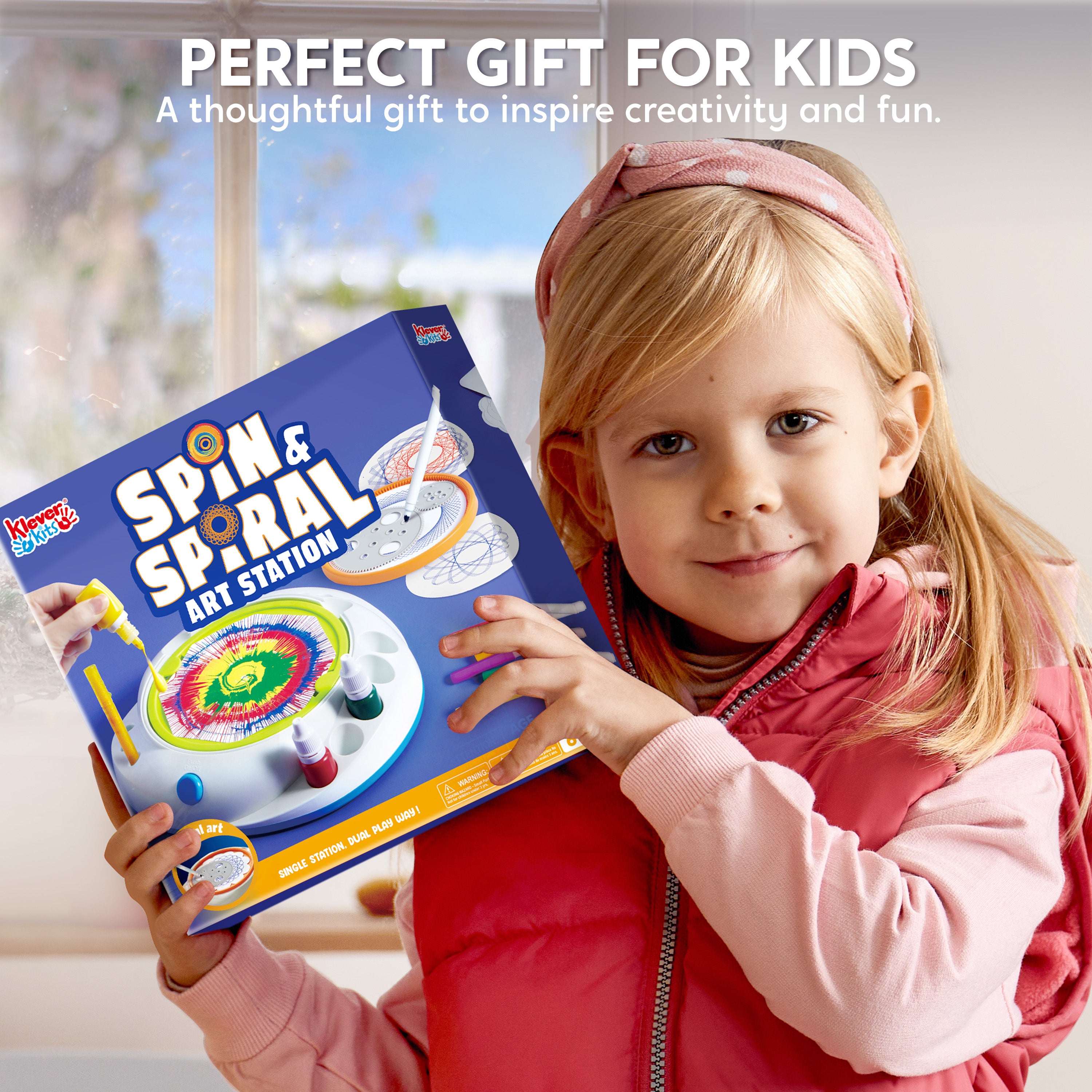 Klever Kits 2-in-1 Spin & Spiro Art Machine Kit Ages 6+