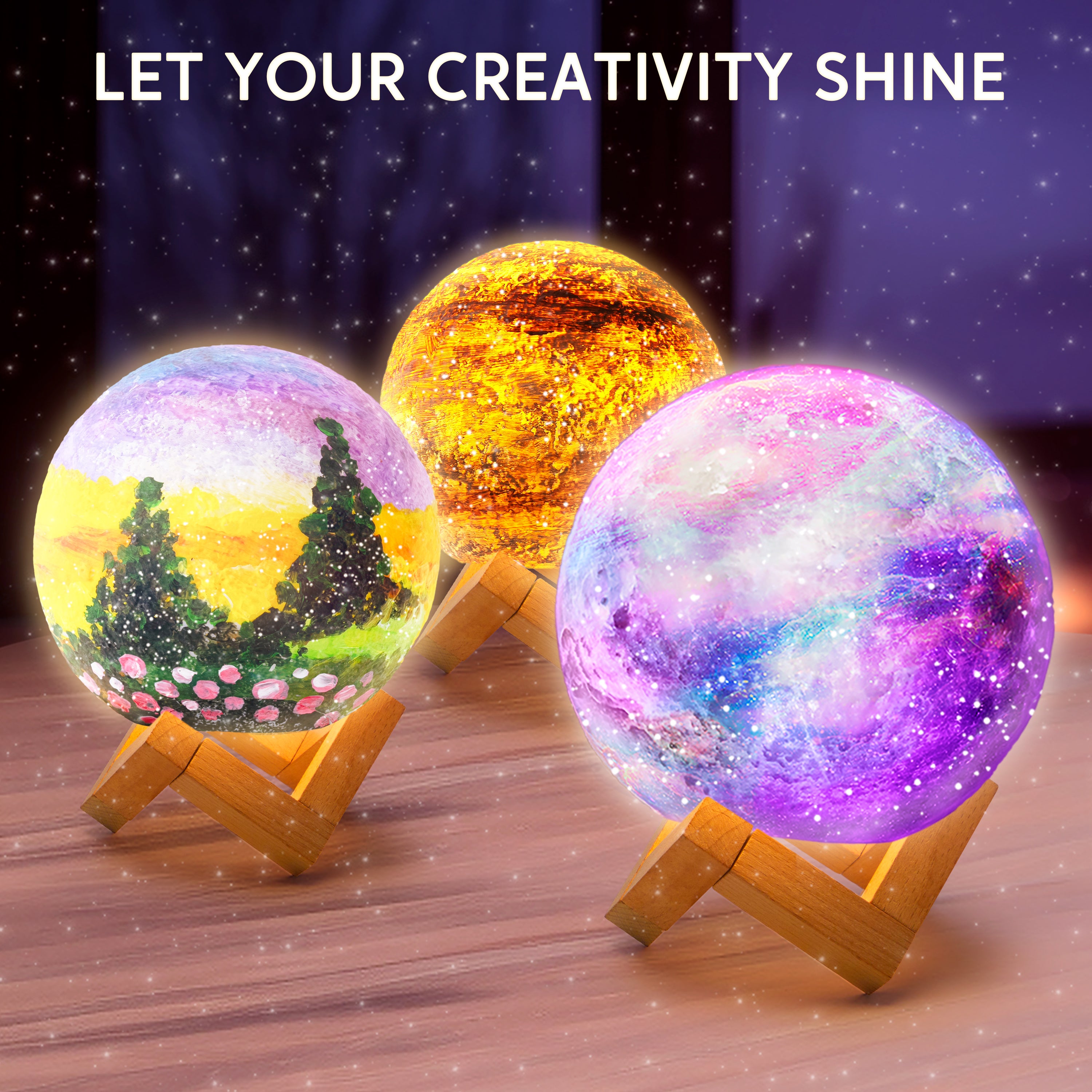 Klever Kits DIY 3D Moon Night Light Kit for Kids Ages 6-12