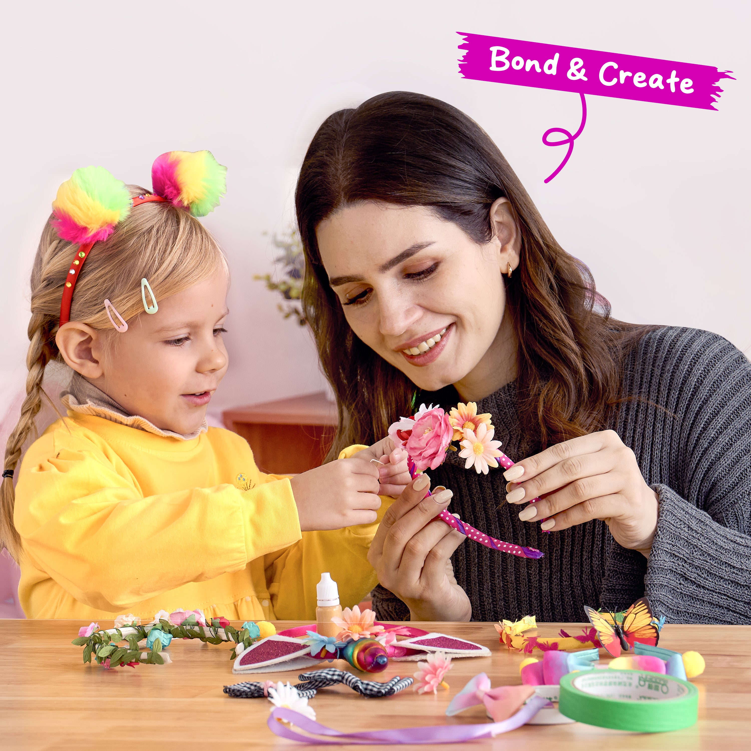 Klever Kits DIY Headband Making Craft Kit for Girls Ages 5-12