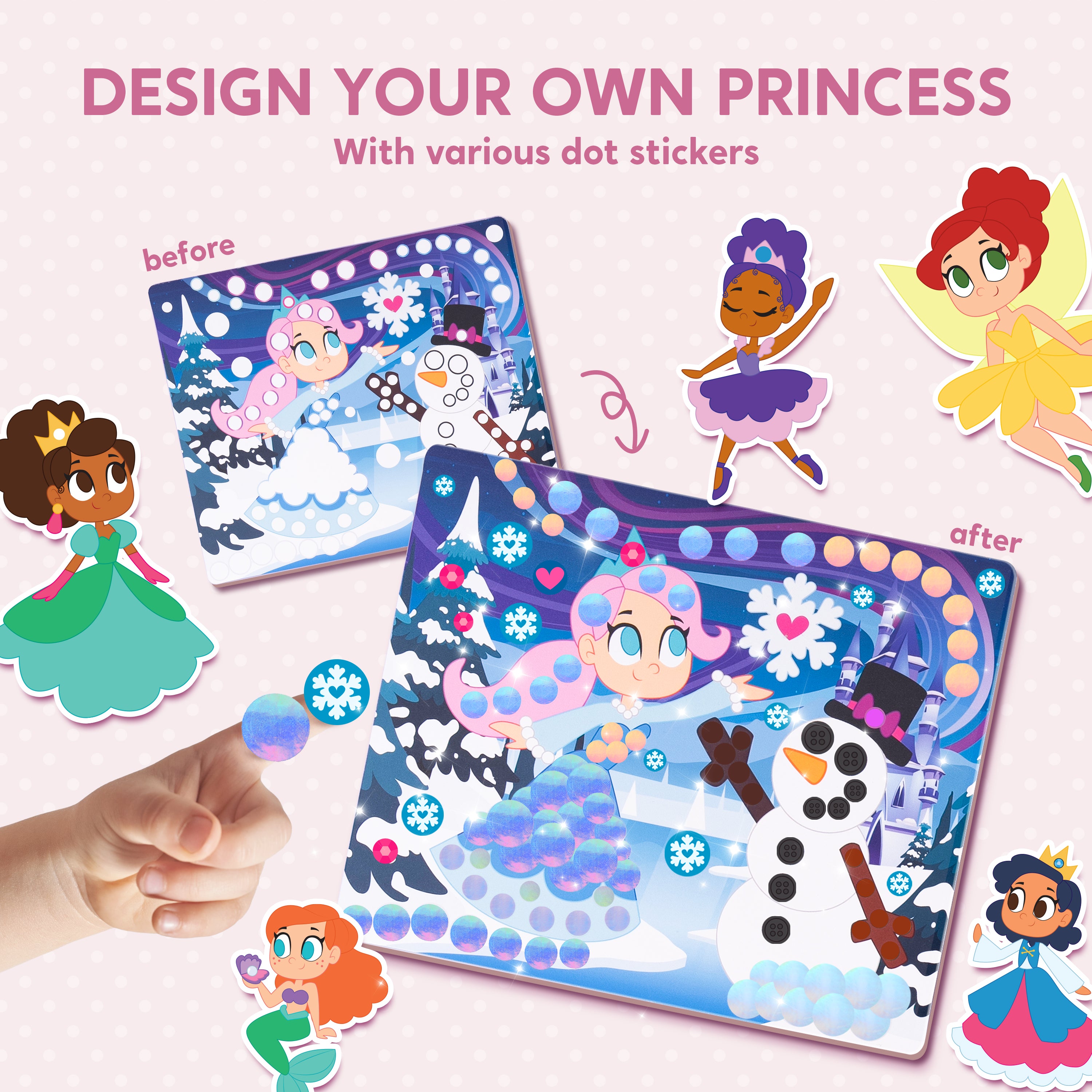 Klever Kits Princess & Unicorn Dot Art Kit Ages 3-7