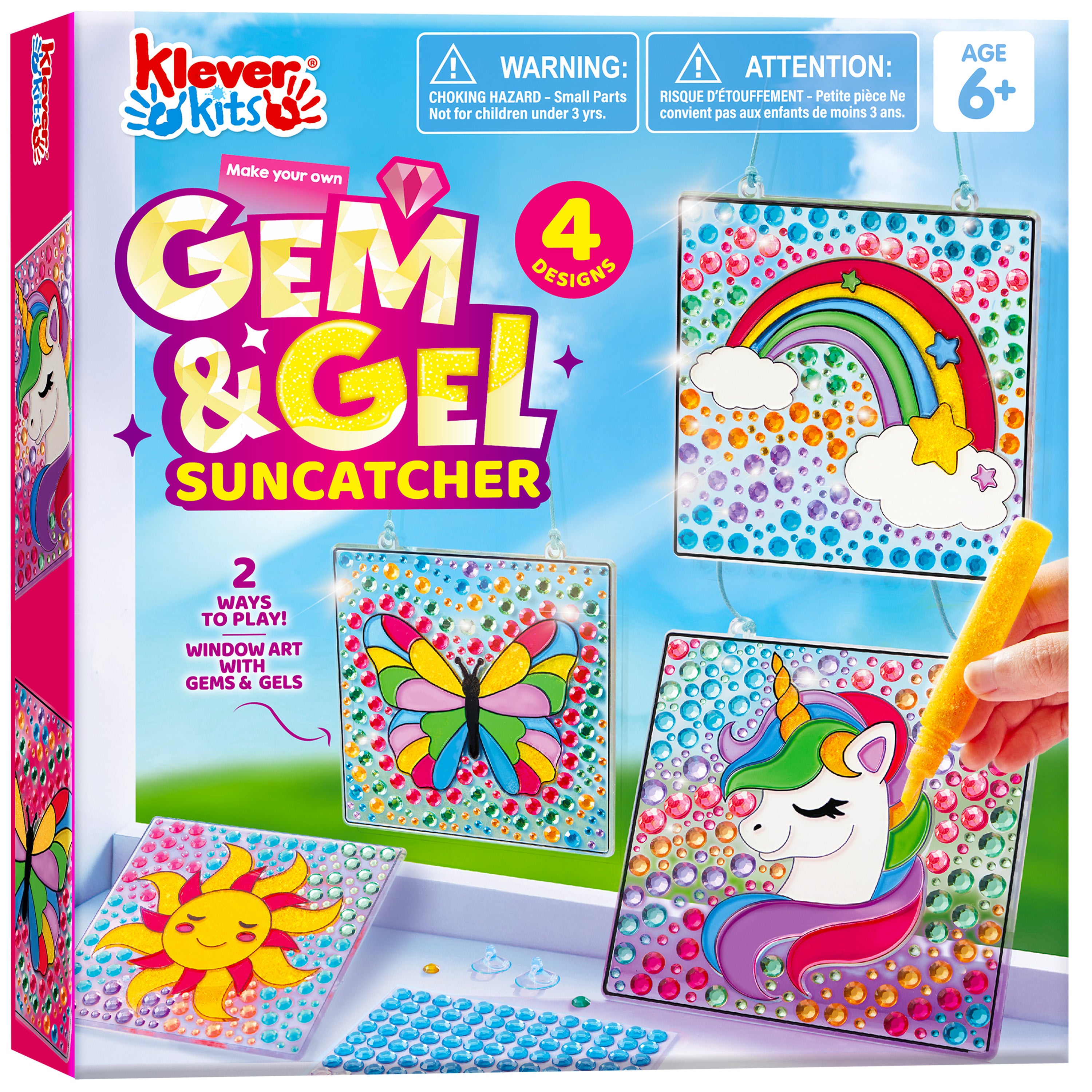 Klever Kits 2-in-1 Gem & Gel Window Suncatcher Kit Ages 6+