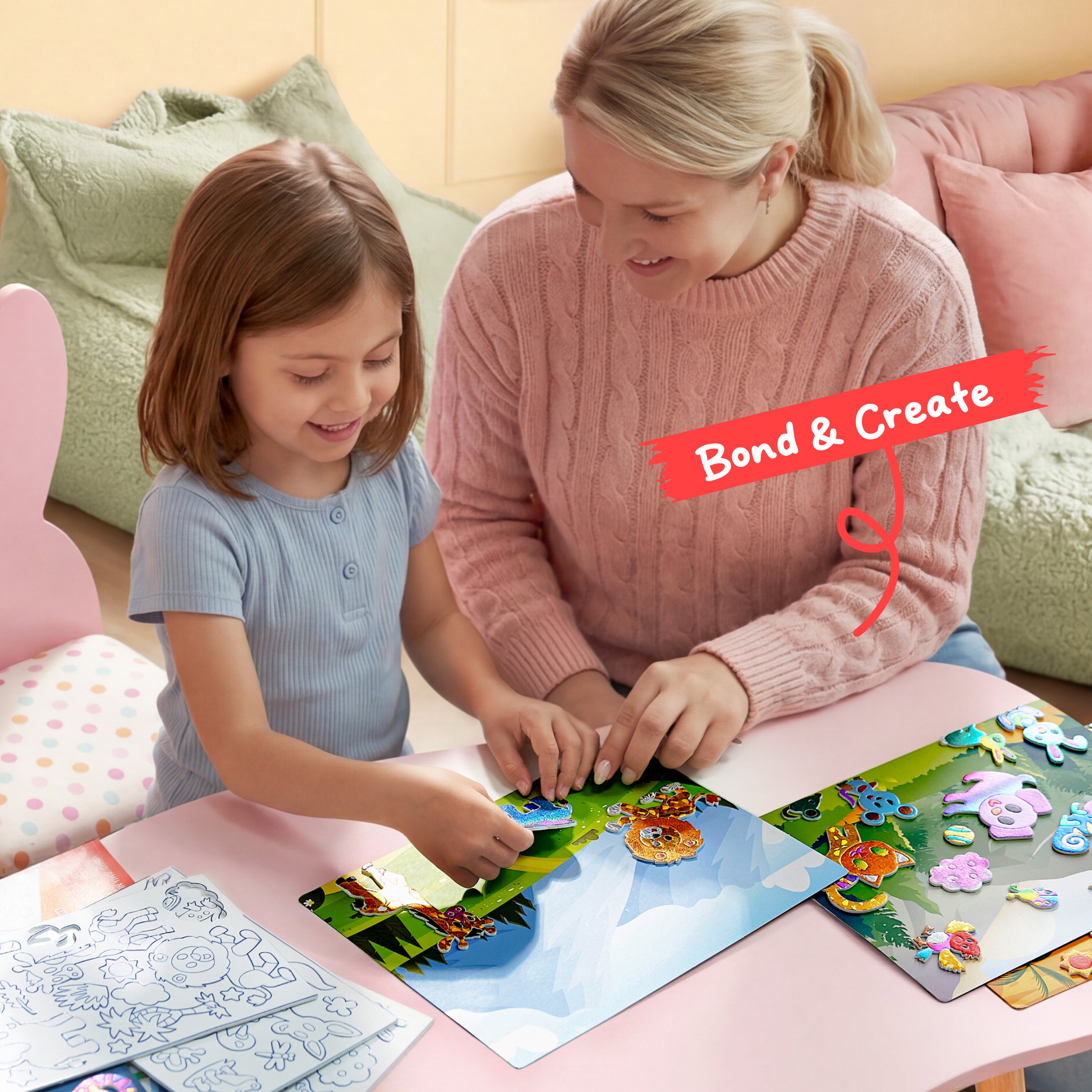 Klever Kits No-Mess Animal Foil Art & Sticker Activity Kit