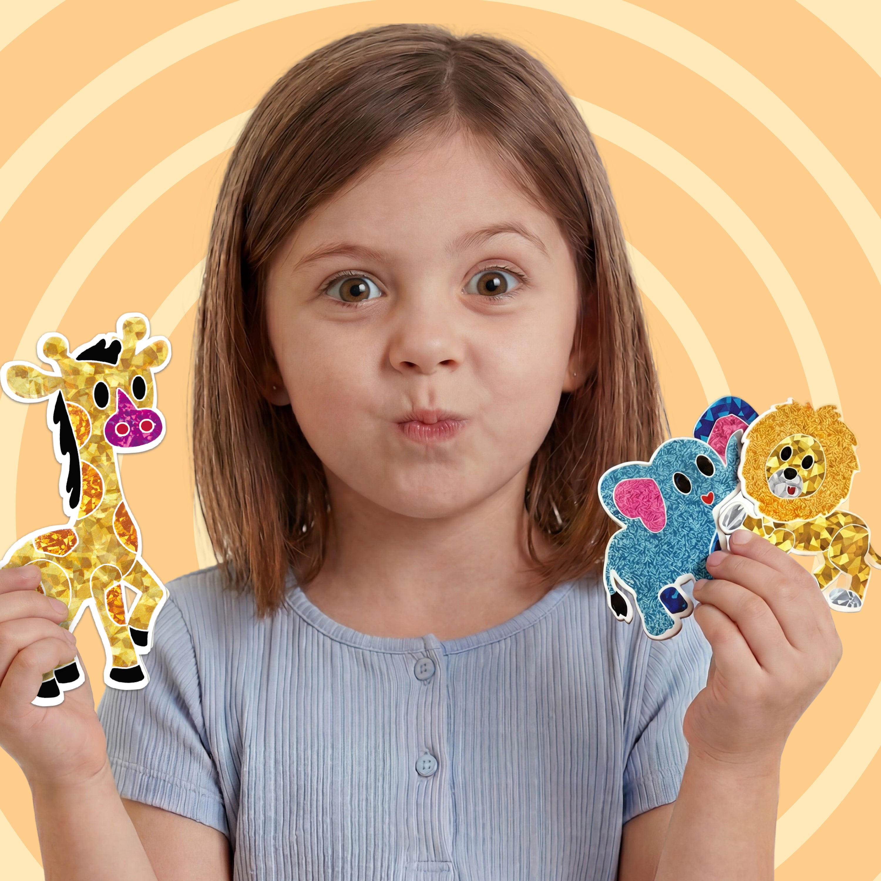 Klever Kits No-Mess Animal Foil Art & Sticker Activity Kit