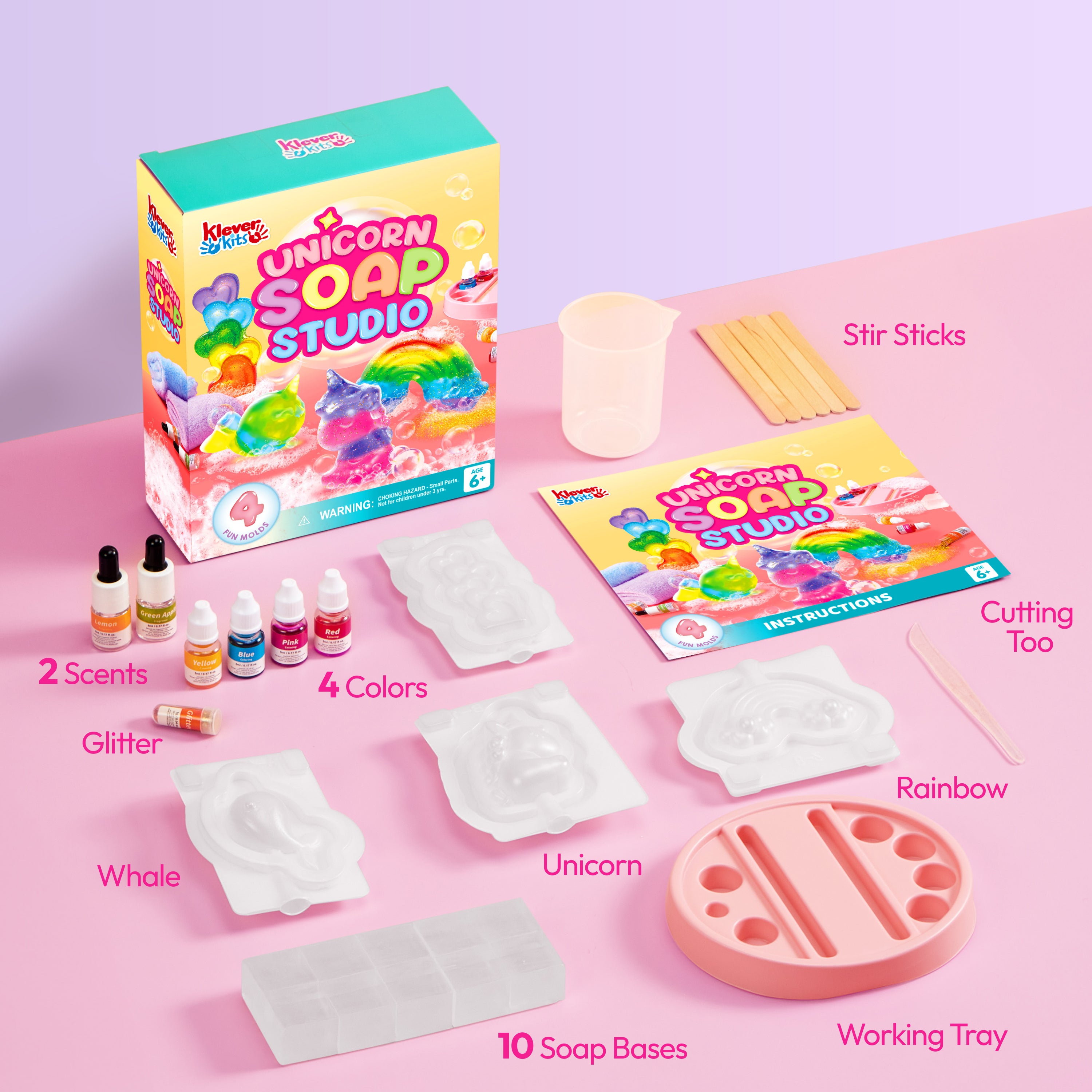 Klever Kits Unicorn DIY Soap Making Craft Kit Ages 6+
