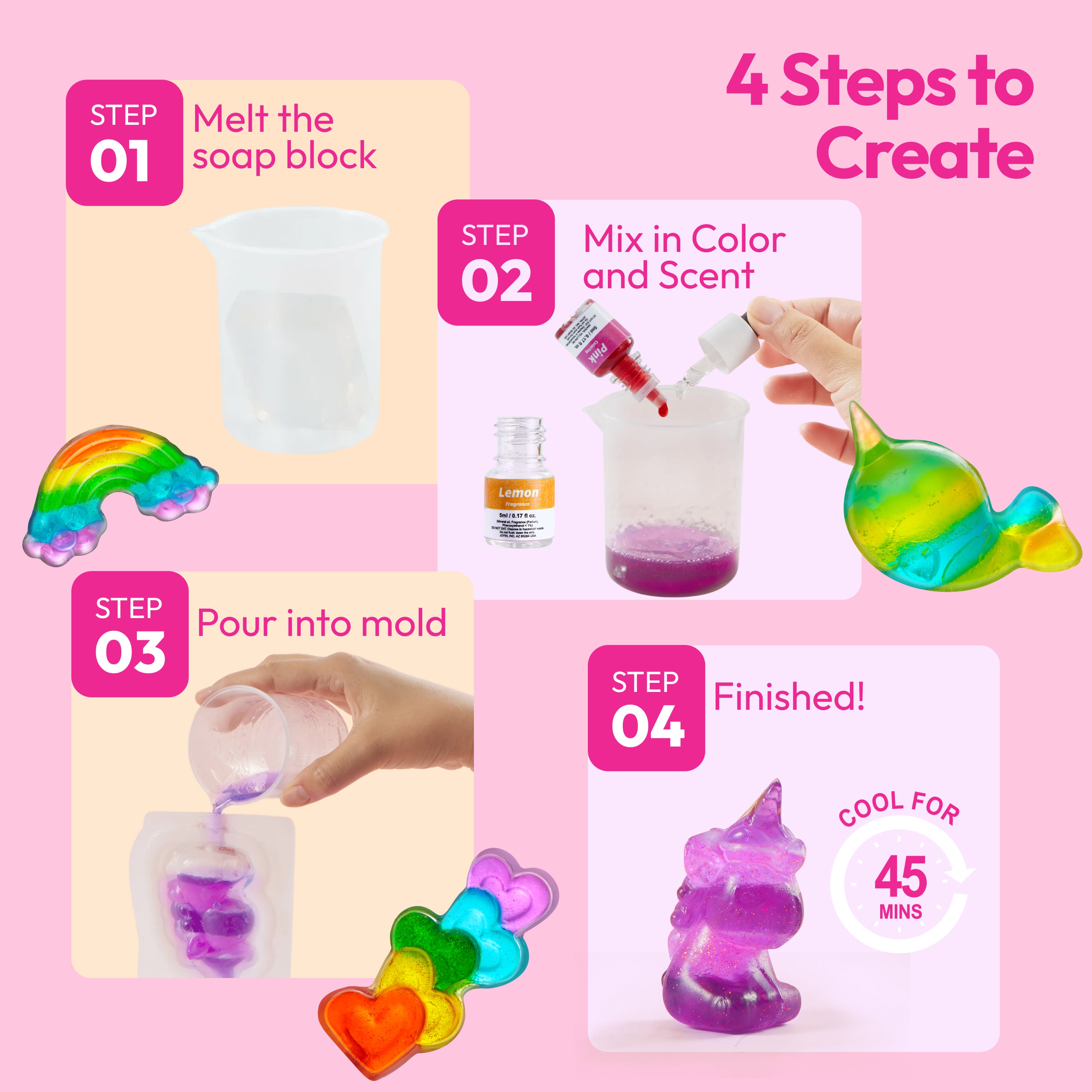 Klever Kits Unicorn DIY Soap Making Craft Kit Ages 6+