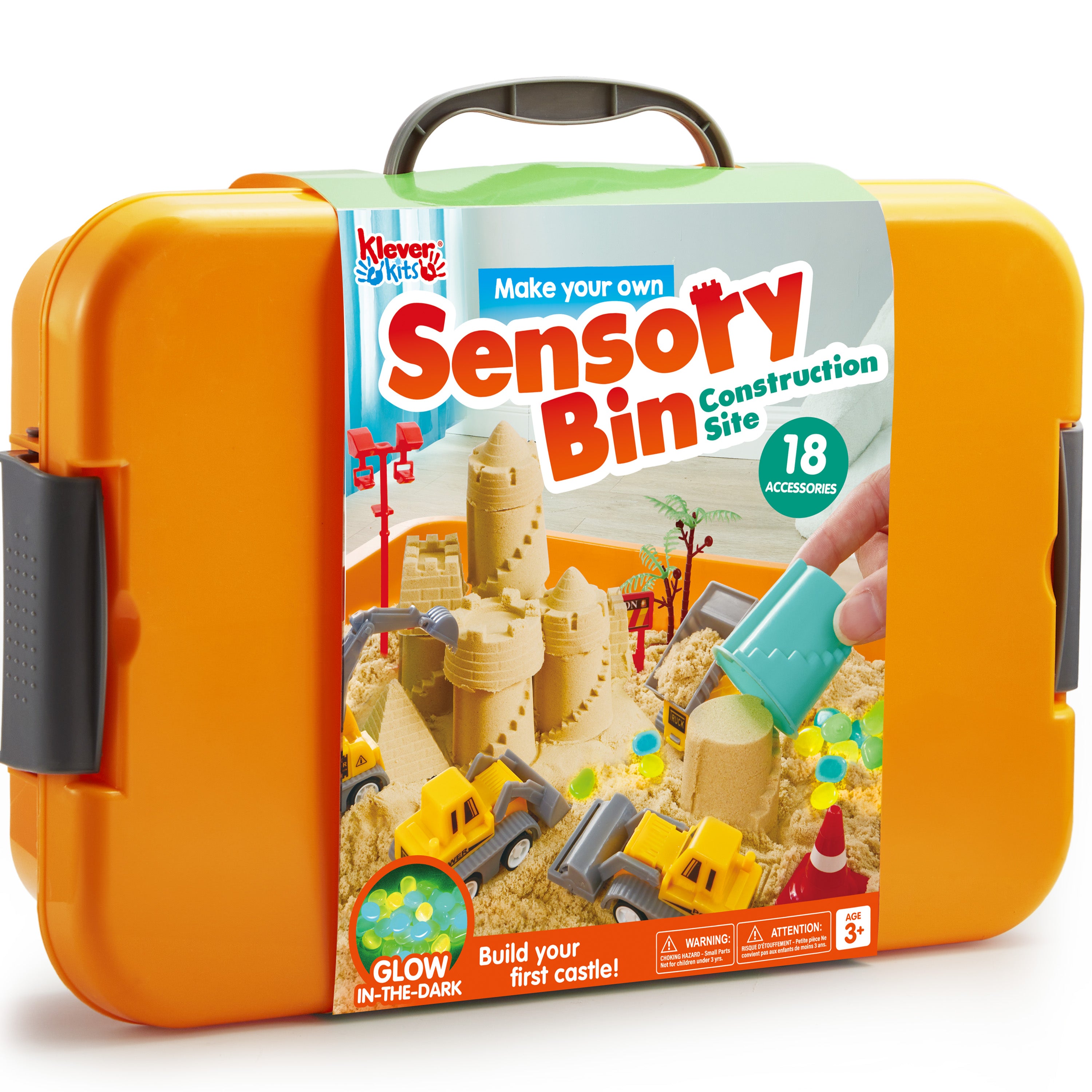 Klever Kits Construction Sensory Bin with Glow Stones Age 3+
