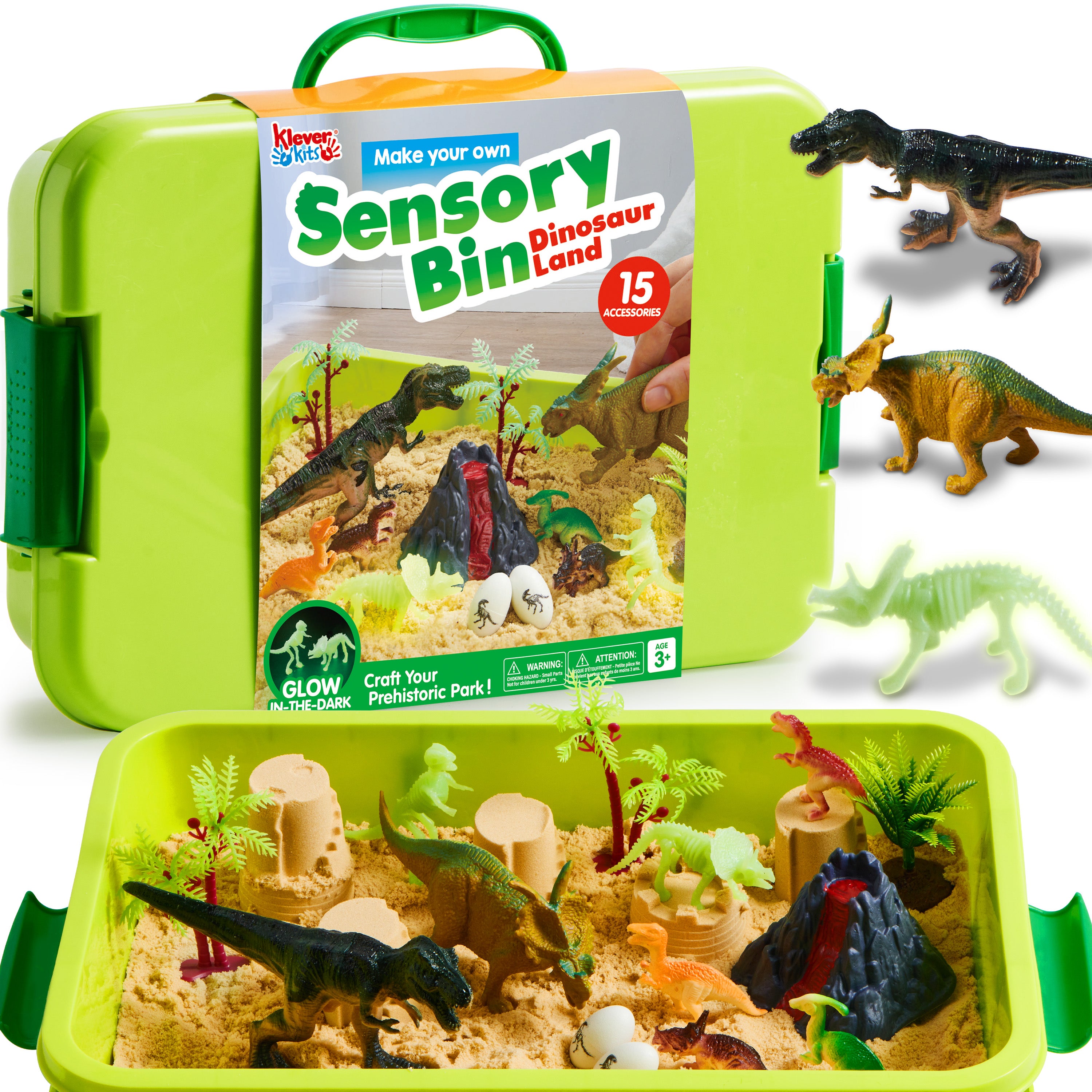 Klever Kits Construction Sensory Bin with Glow Stones Age 3+