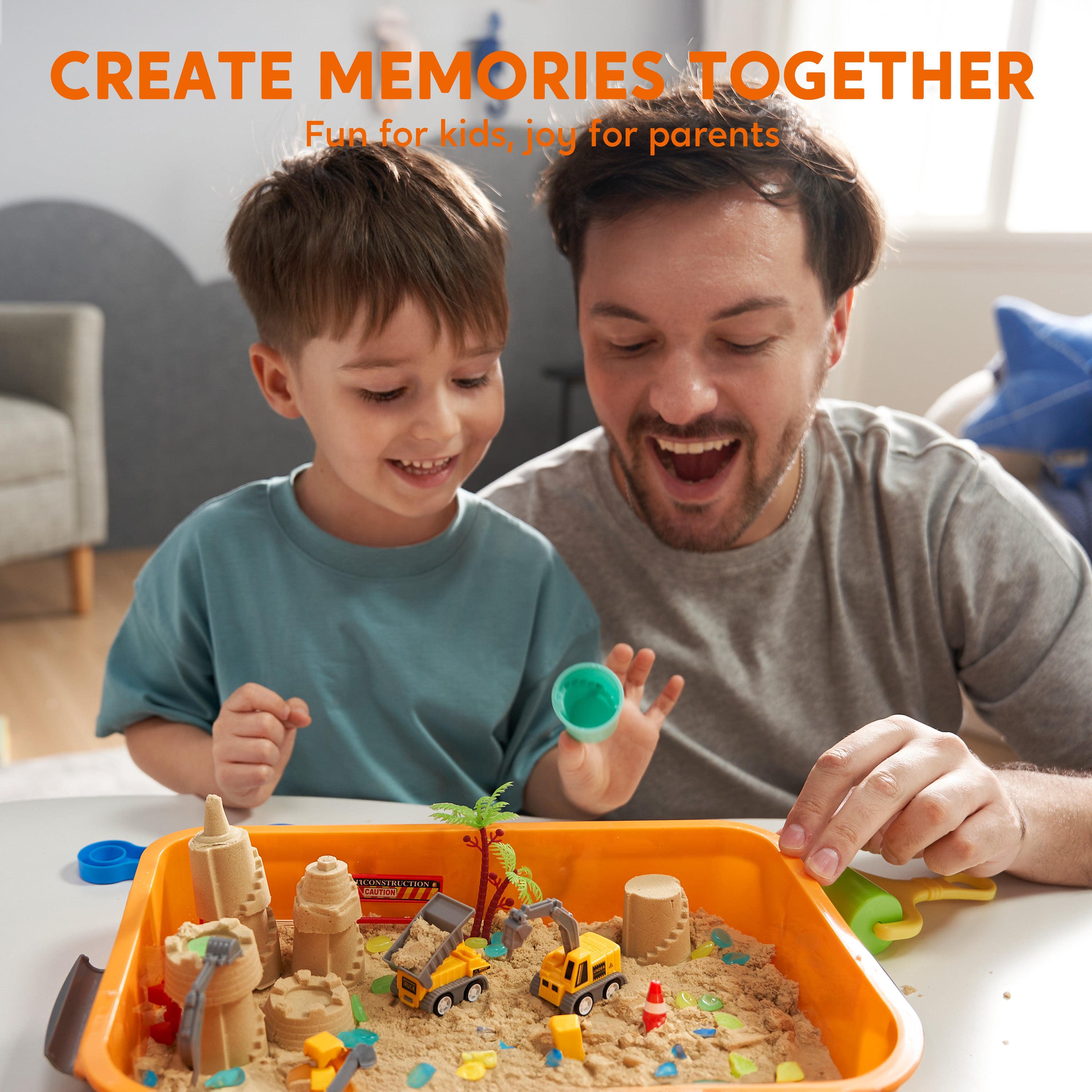 Klever Kits Construction Sensory Bin with Glow Stones Age 3+