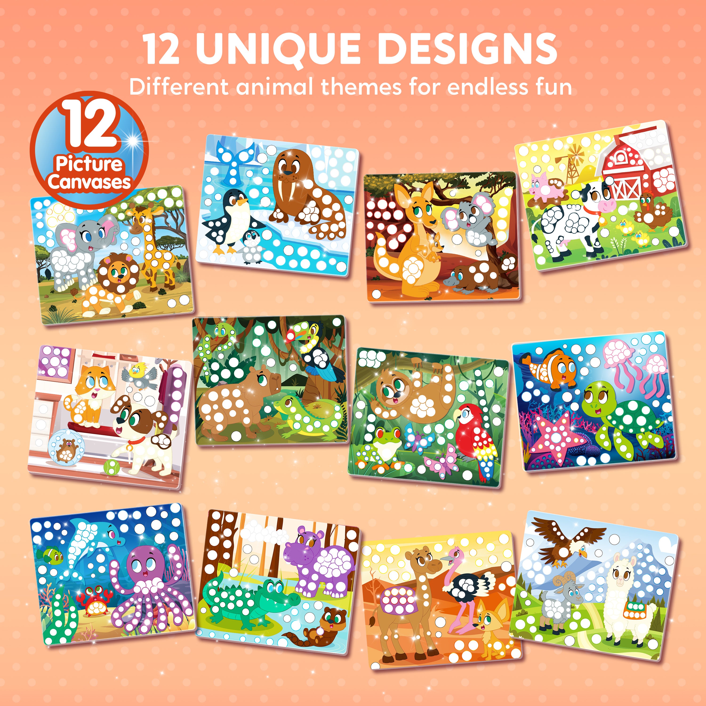 Klever Kits Animal Dot Art & Sticker Activity Kit