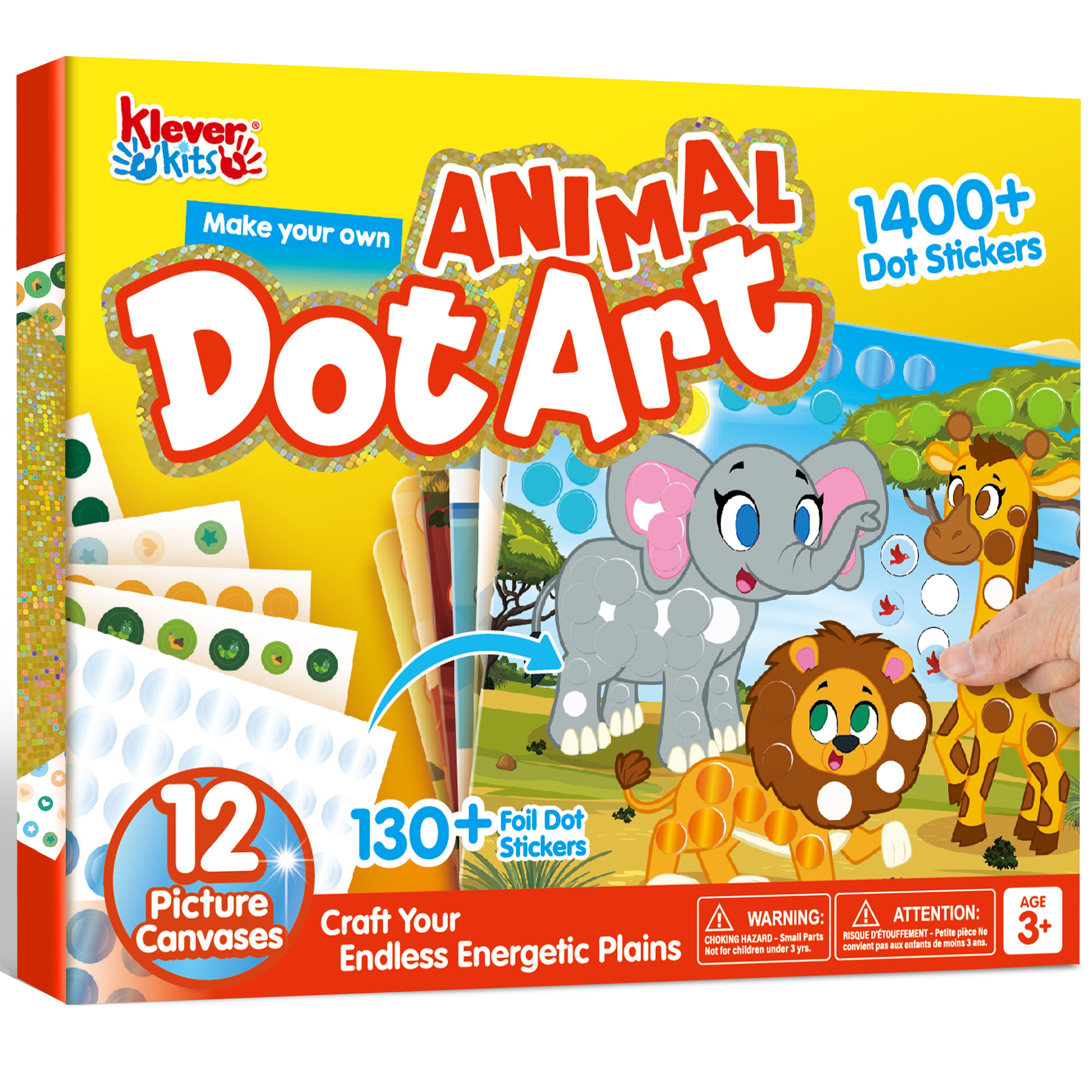 Klever Kits Animal Dot Art & Sticker Activity Kit