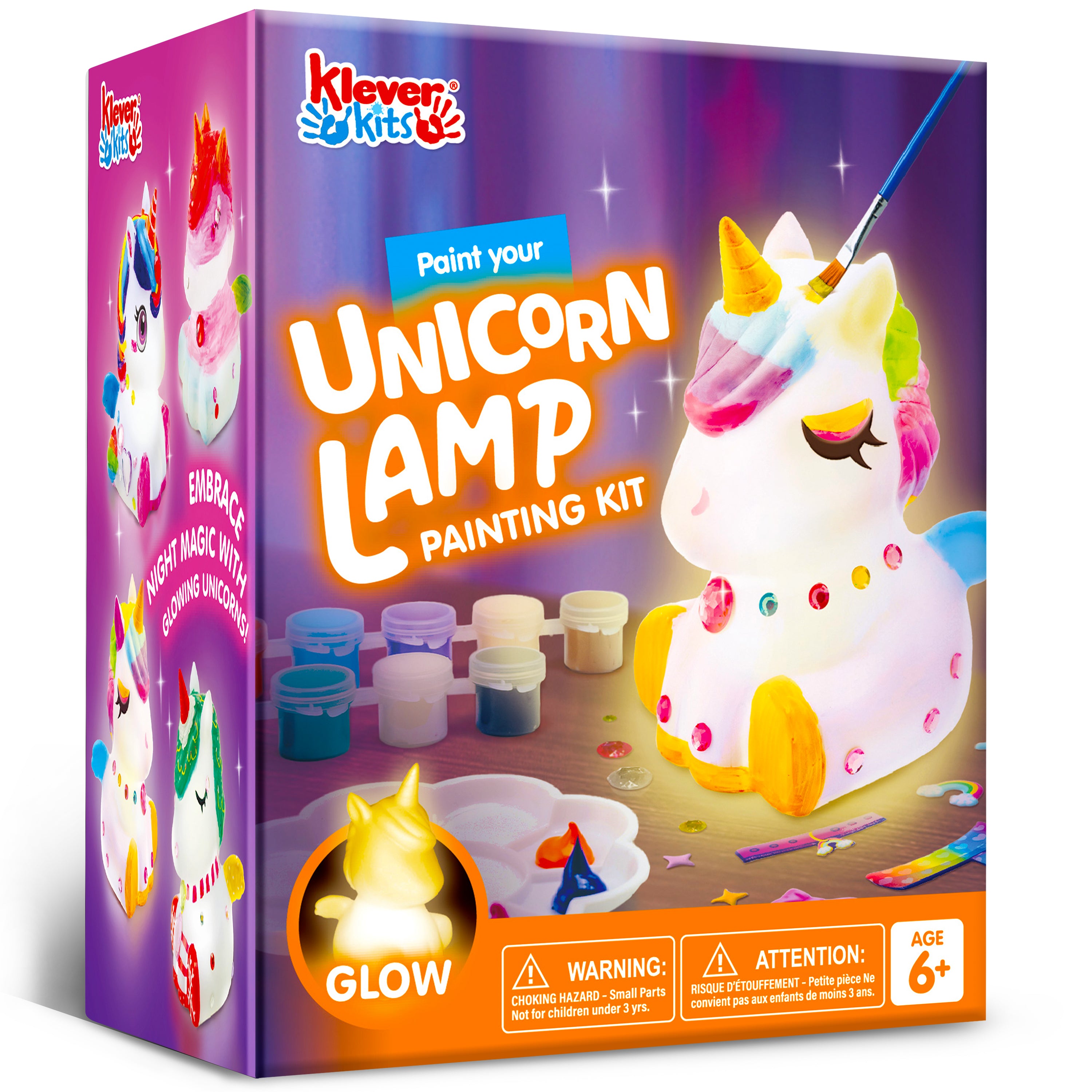 Klever Kits DIY Paint-Your-Own Unicorn Night Light Kit