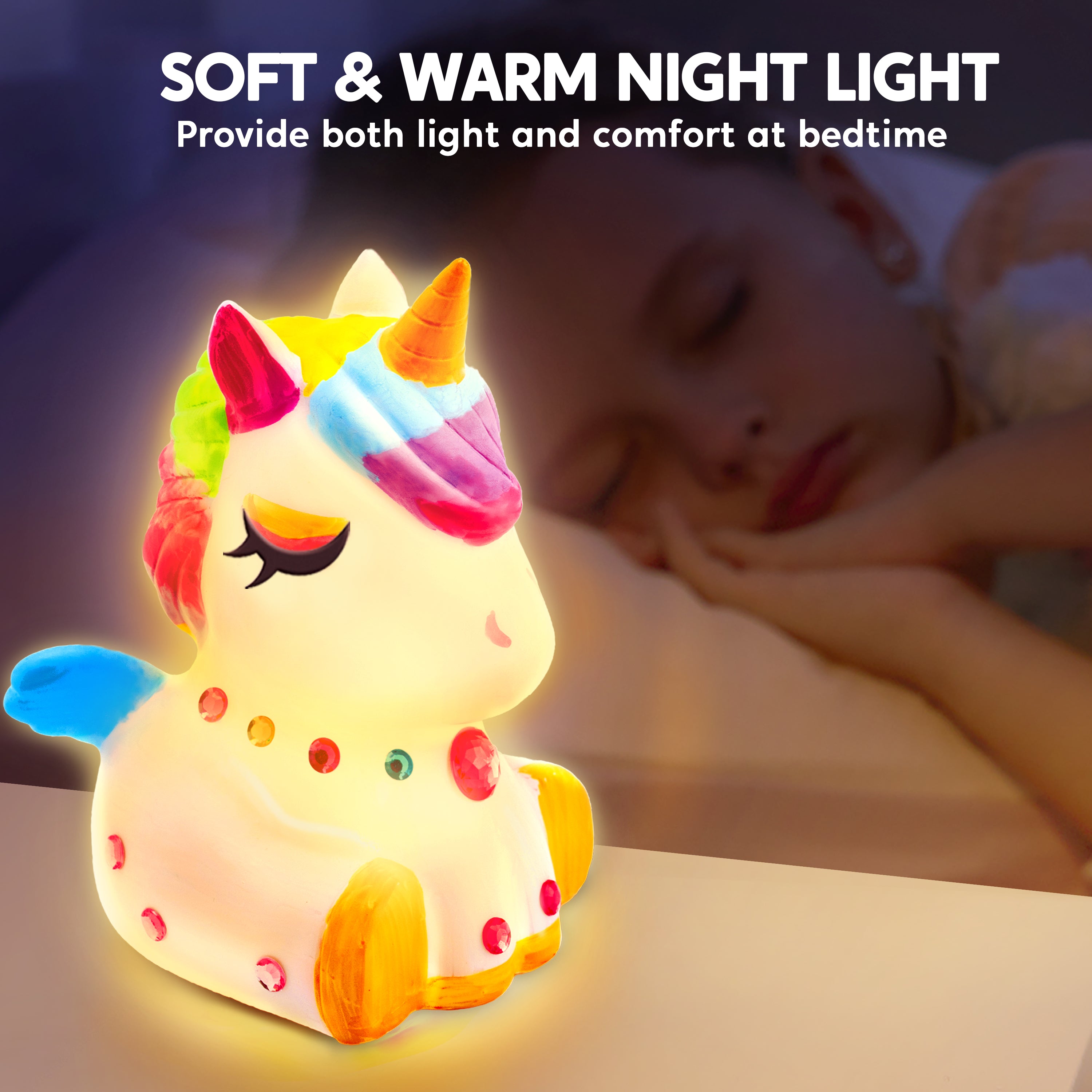 Klever Kits DIY Paint-Your-Own Unicorn Night Light Kit