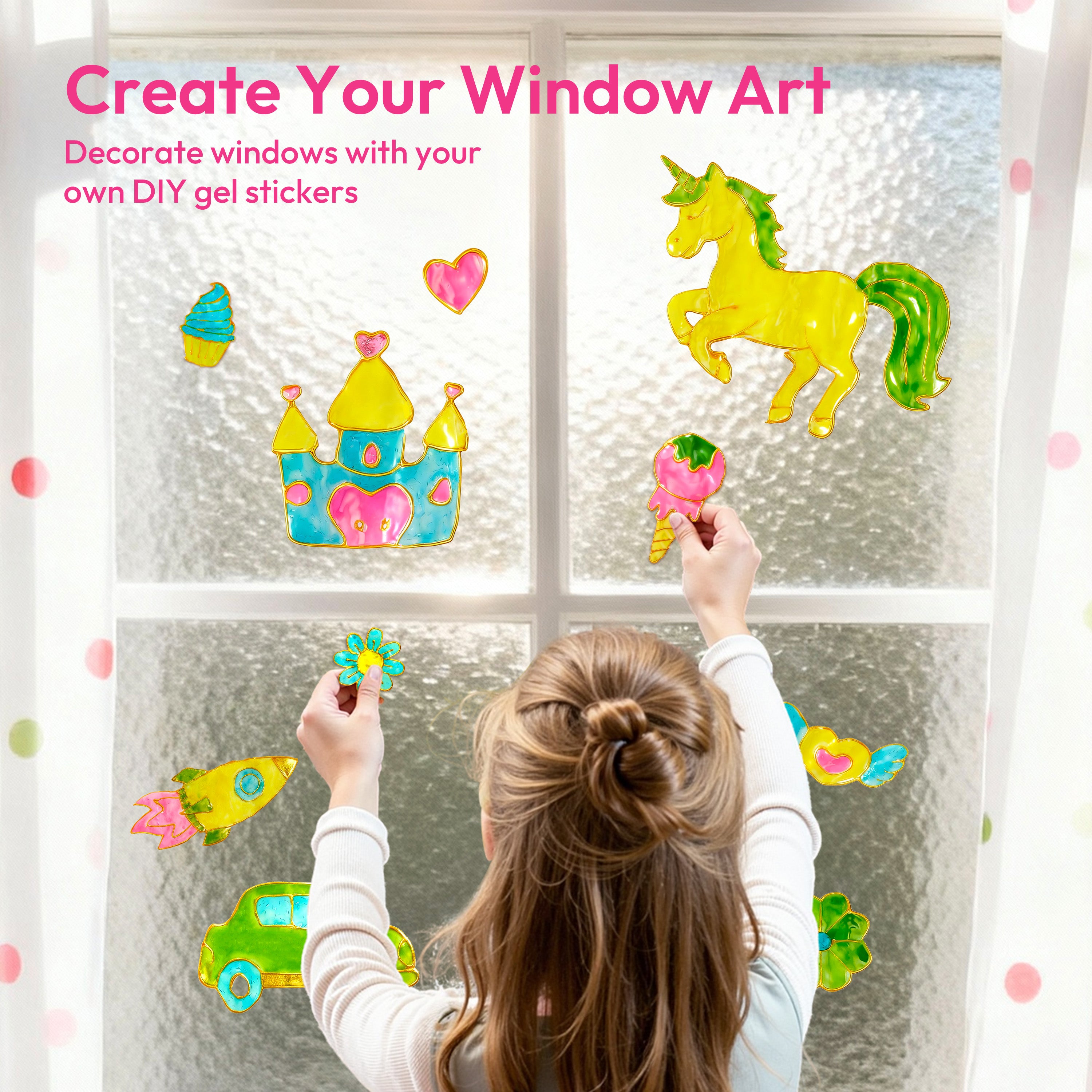 Klever Kits Gel Art Drawing Board & Window Clings Kit
