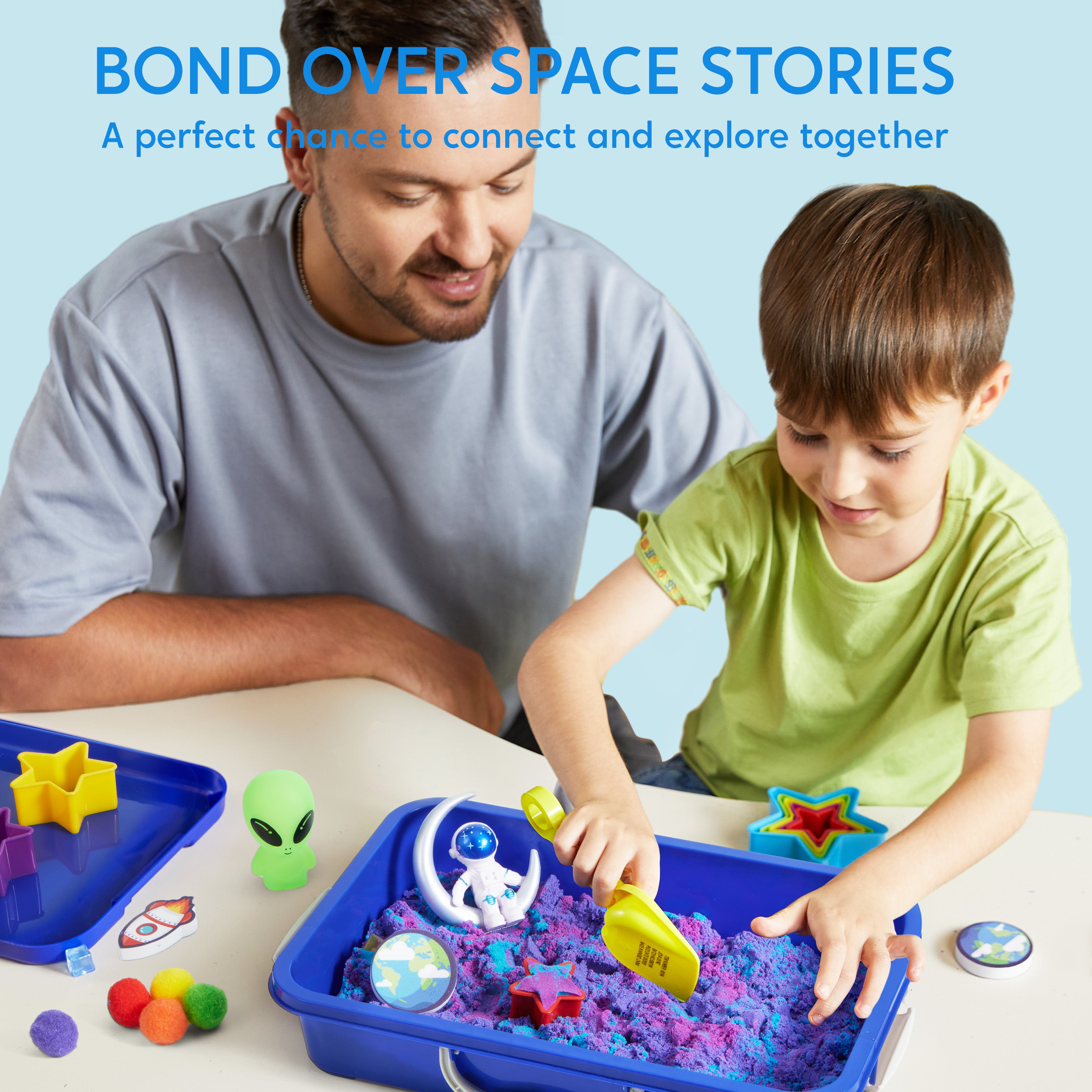 Klever Kits Outer Space Sensory Bin with Glow Rocks Age 3+