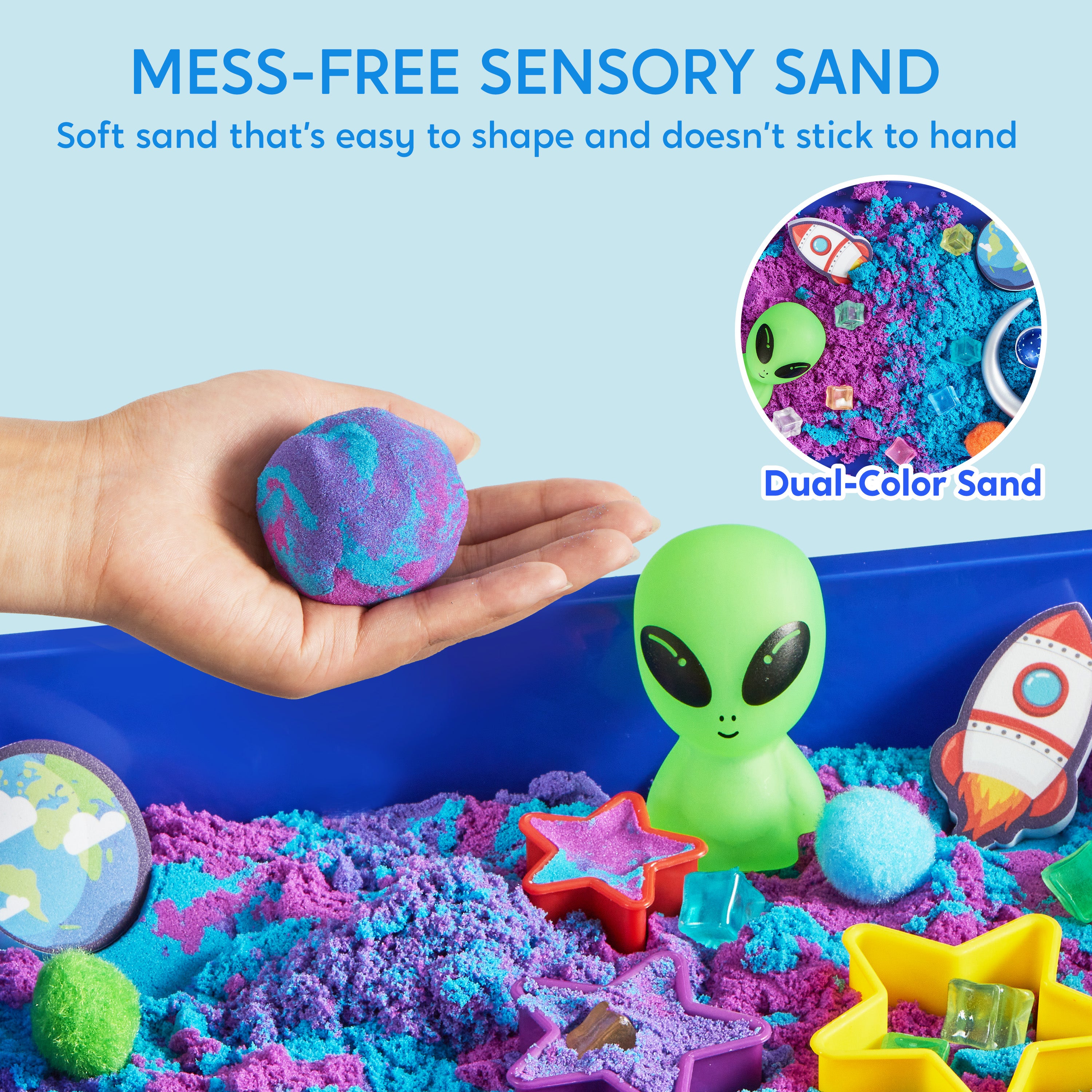 Klever Kits Outer Space Sensory Bin with Glow Rocks Age 3+