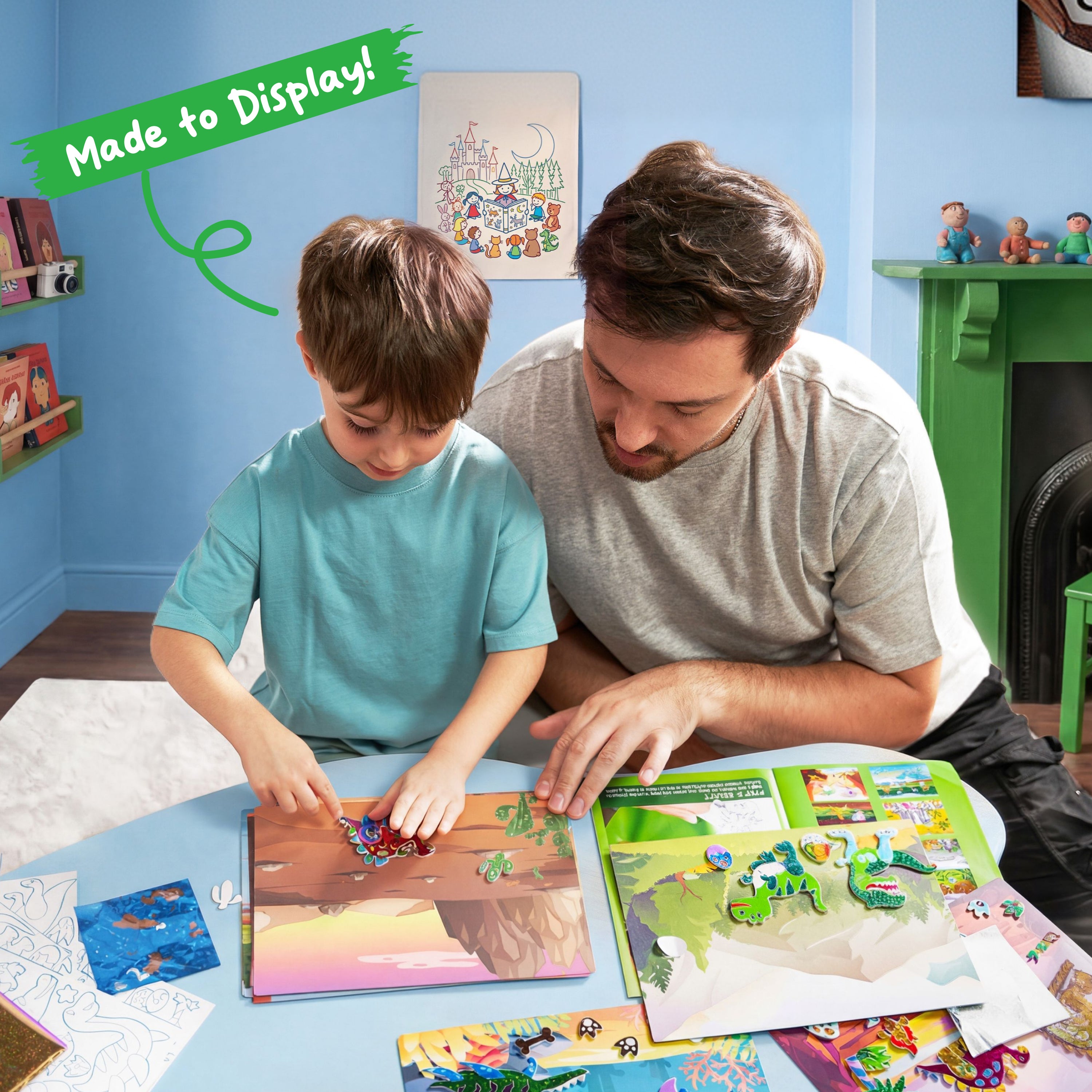 Klever Kits Dinosaur Mess-Free Foil Art & Sticker Craft Kit