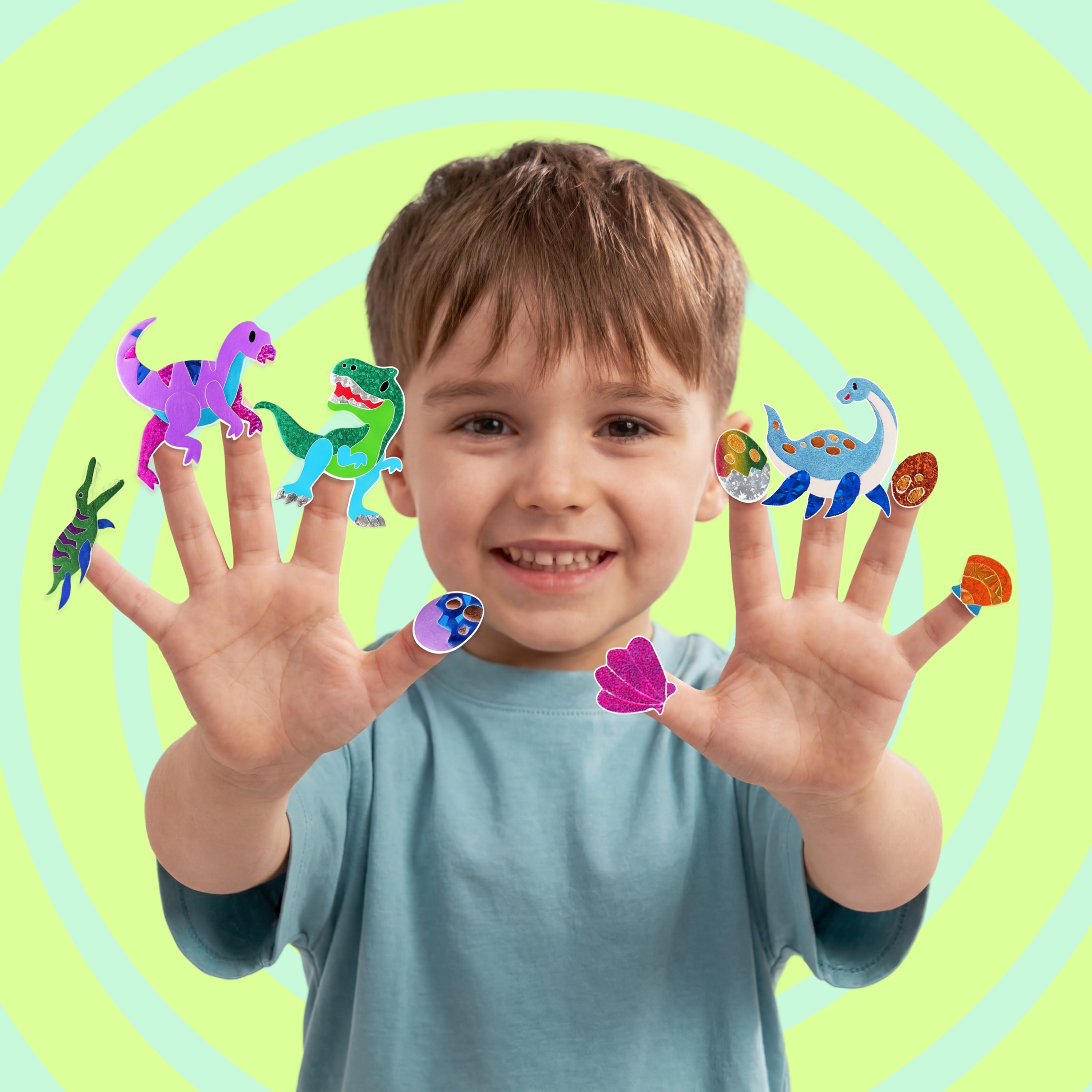 Klever Kits Dinosaur Mess-Free Foil Art & Sticker Craft Kit